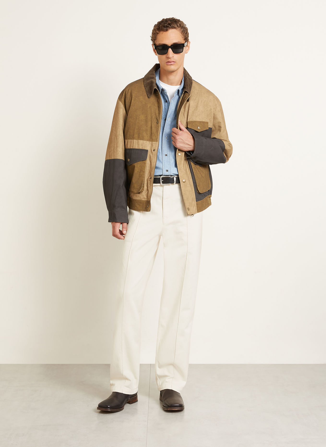 ISABEL MARANT TORES Bomber jacket: KHAKI / DARK BROWN
