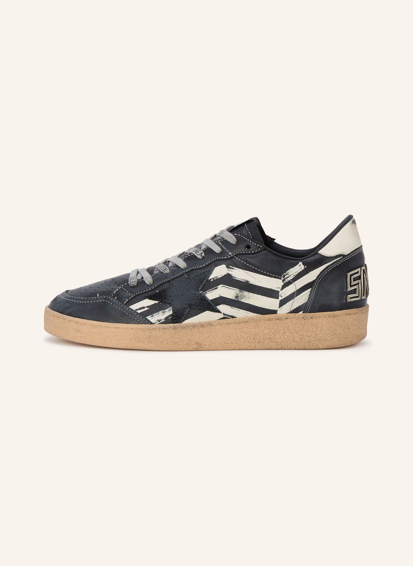 GOLDEN GOOSE Sneaker BALL STAR: SCHWARZ / WEISS