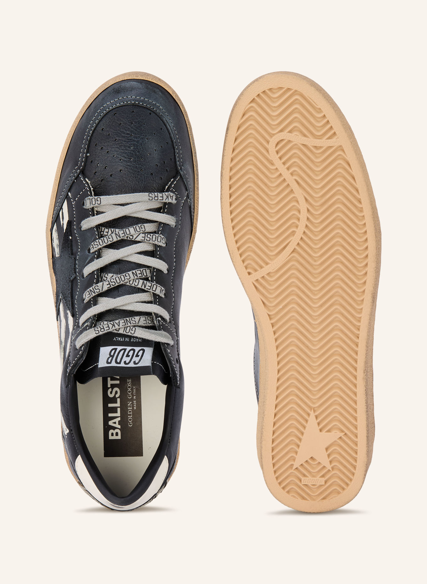 GOLDEN GOOSE Sneaker BALL STAR: SCHWARZ / WEISS