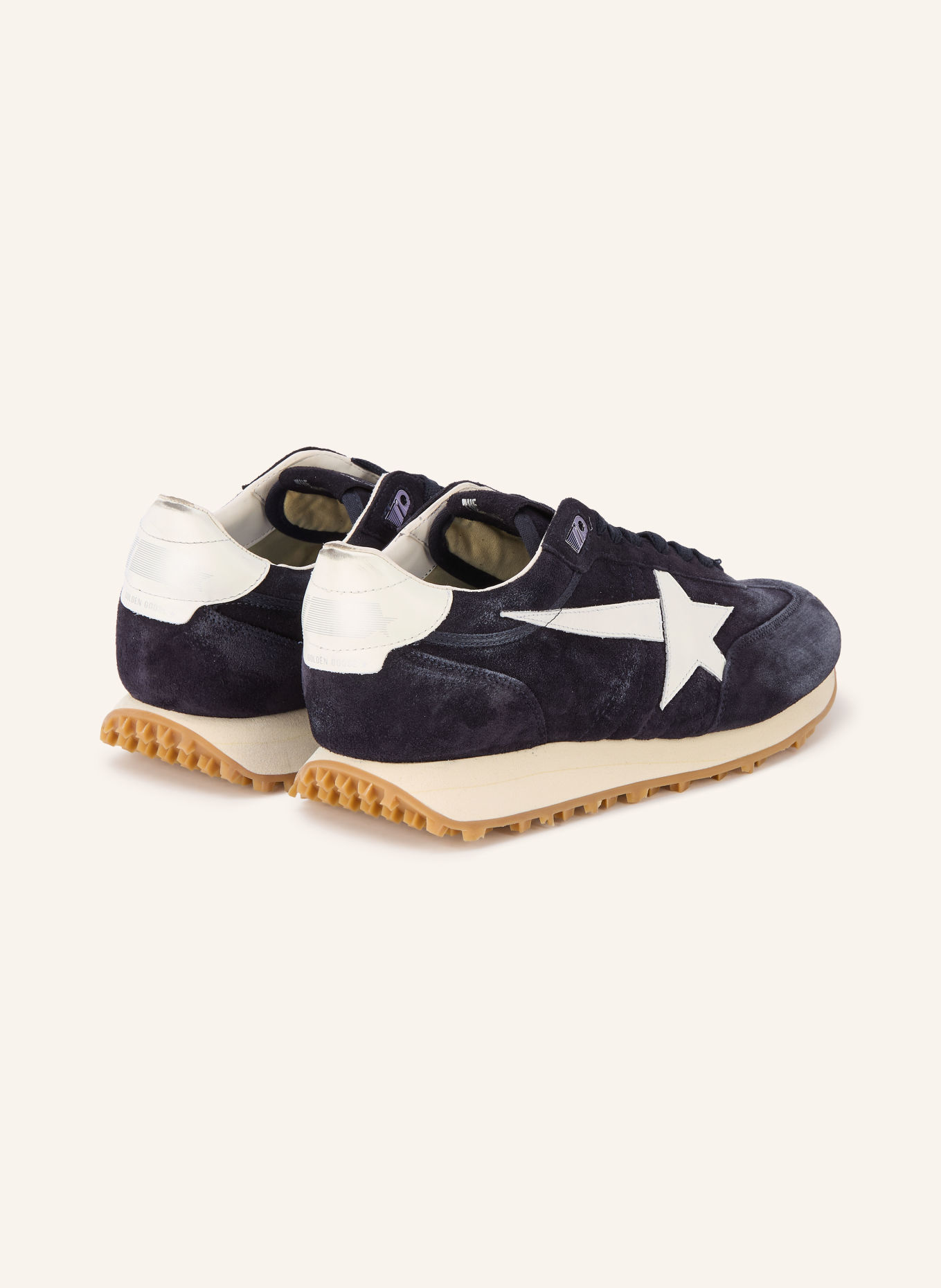 GOLDEN GOOSE Sneaker RUNNING MARATHON: DUNKELBLAU / ECRU