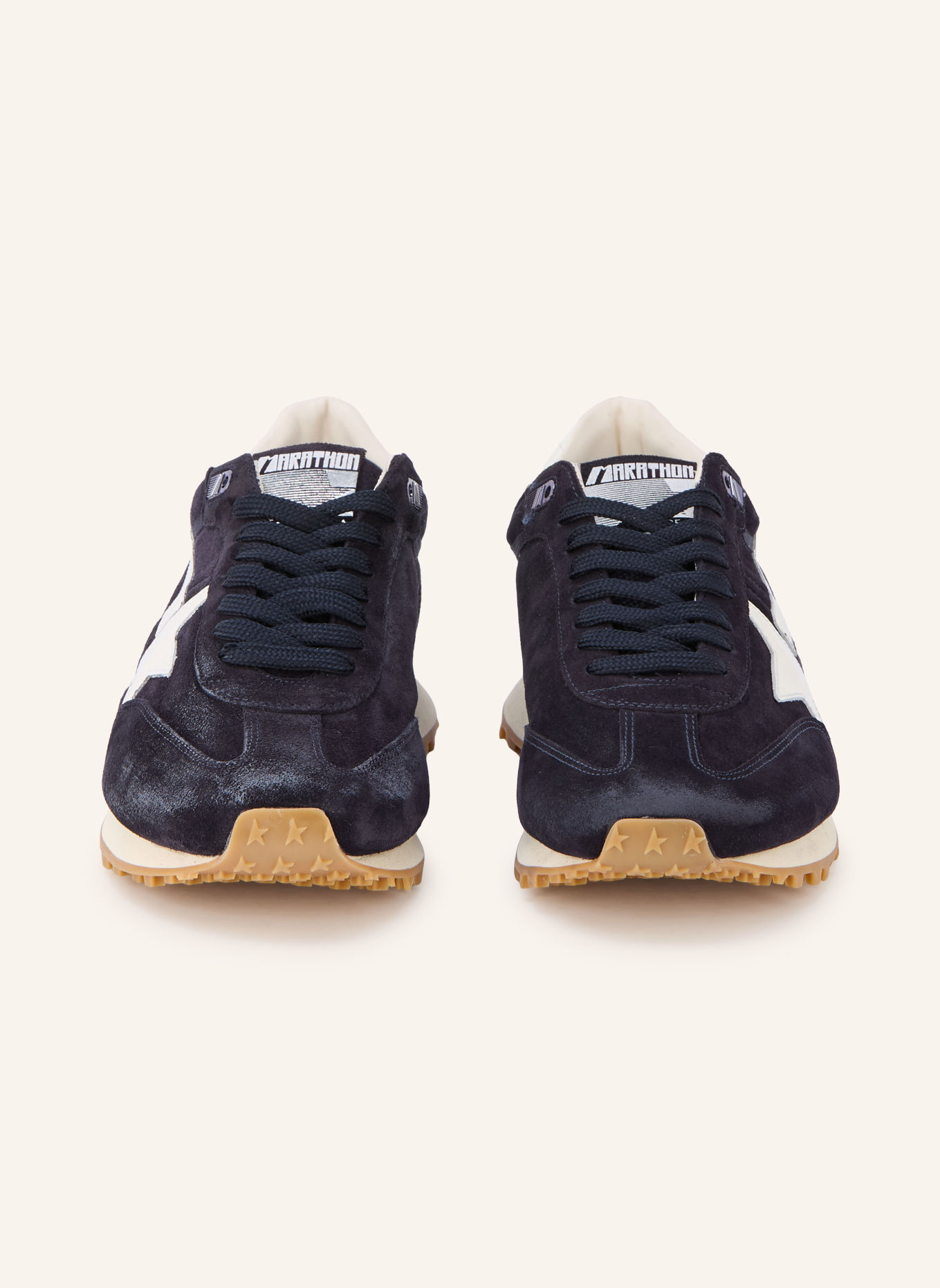GOLDEN GOOSE Sneaker RUNNING MARATHON: DUNKELBLAU / ECRU