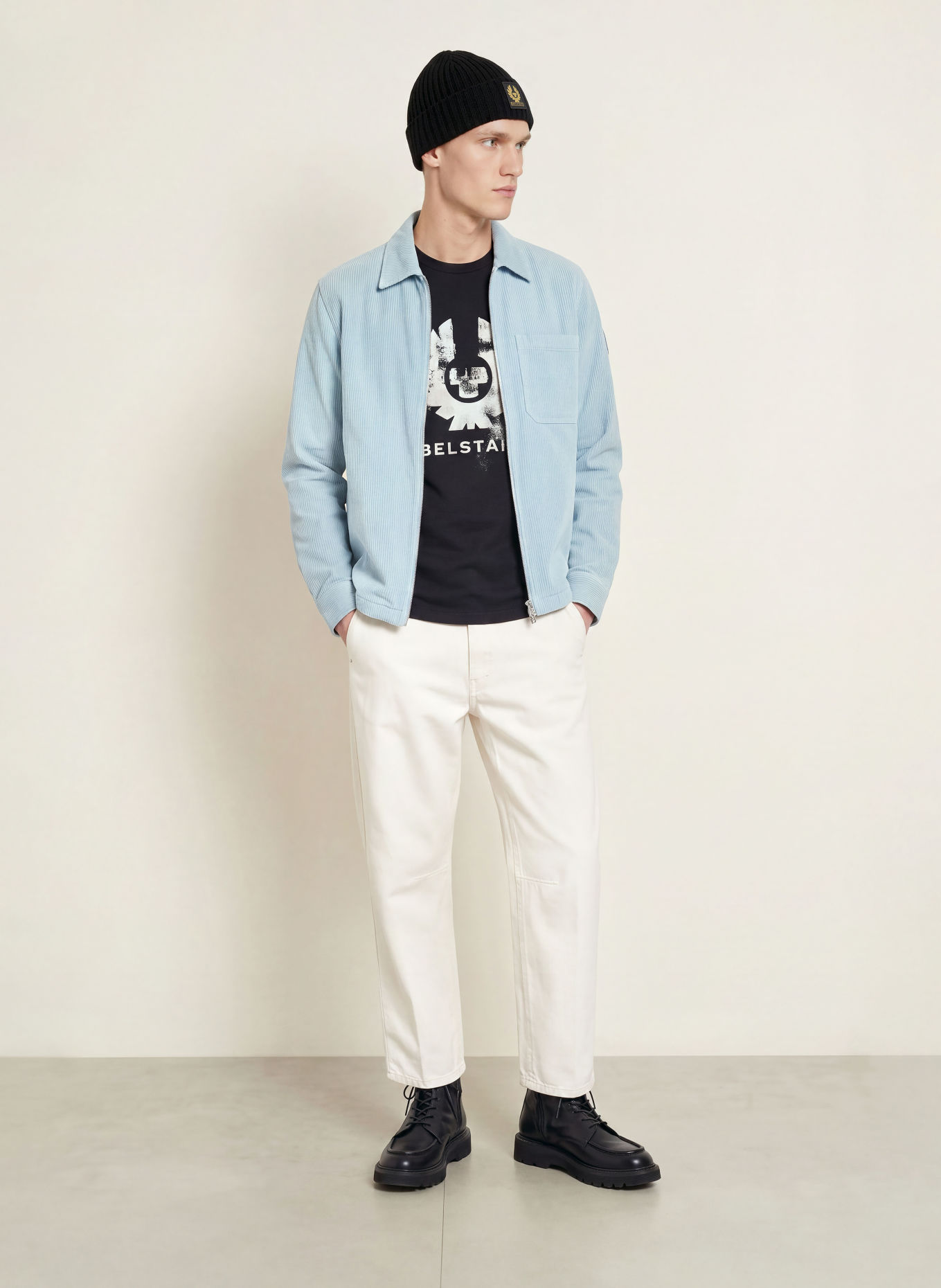 BELSTAFF Cord-Overjacket VALVE: HELLBLAU
