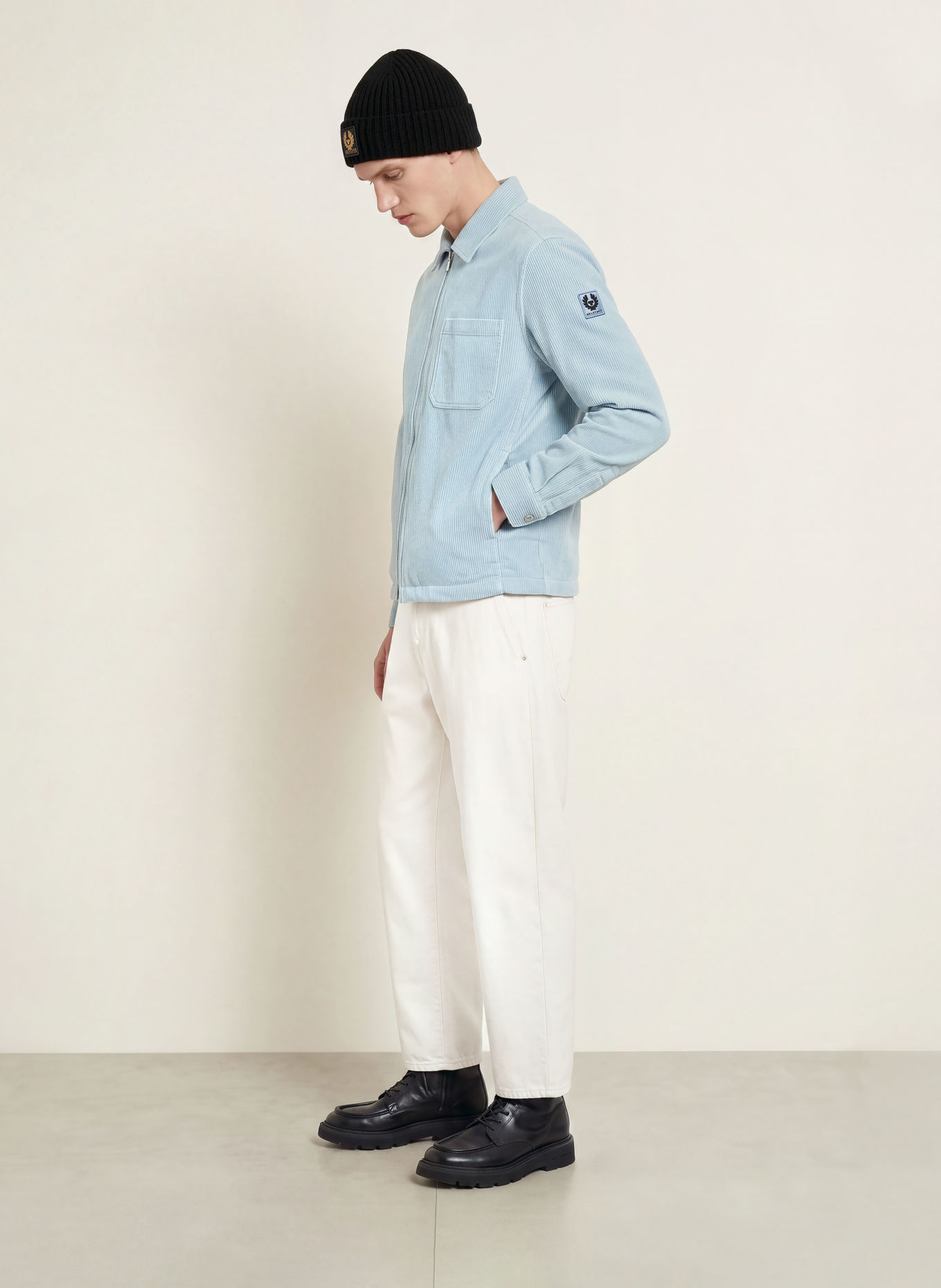 BELSTAFF Cord-Overjacket VALVE: HELLBLAU