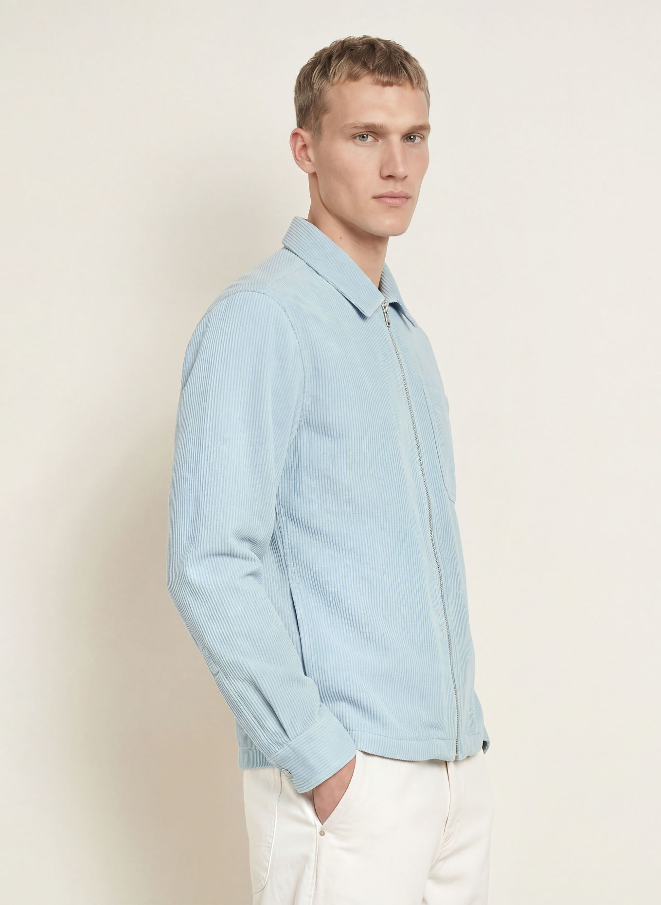 BELSTAFF Cord-Overjacket VALVE: HELLBLAU
