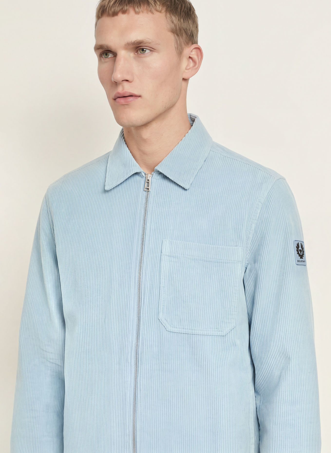 BELSTAFF Cord-Overjacket VALVE: HELLBLAU