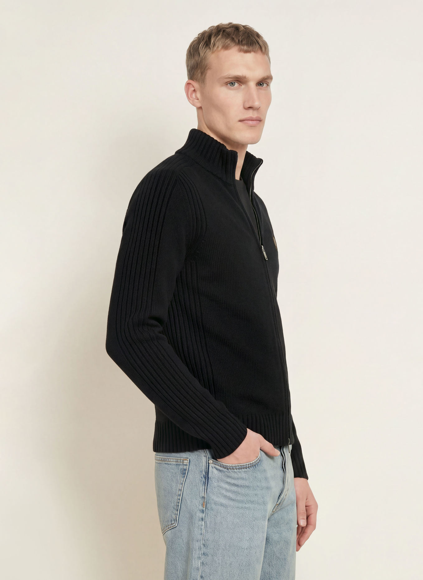 BELSTAFF Strickjacke WATCH: SCHWARZ
