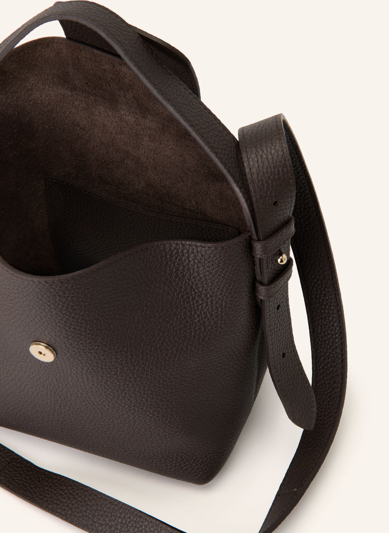 LONGCHAMP Umhängetasche LE CADENCE SMALL: DUNKELBRAUN / GOLD