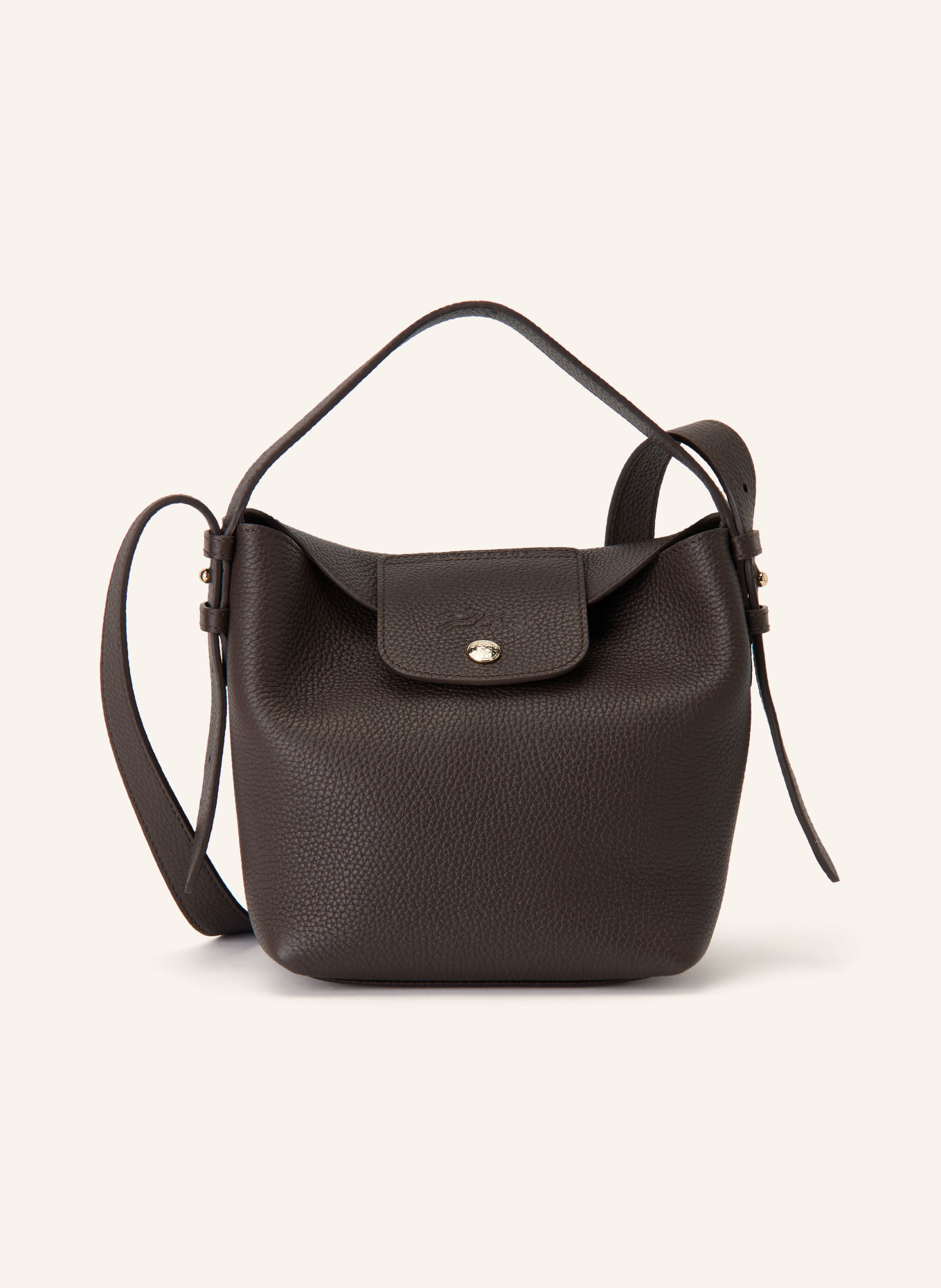 LONGCHAMP Umhängetasche LE CADENCE SMALL: DUNKELBRAUN / GOLD