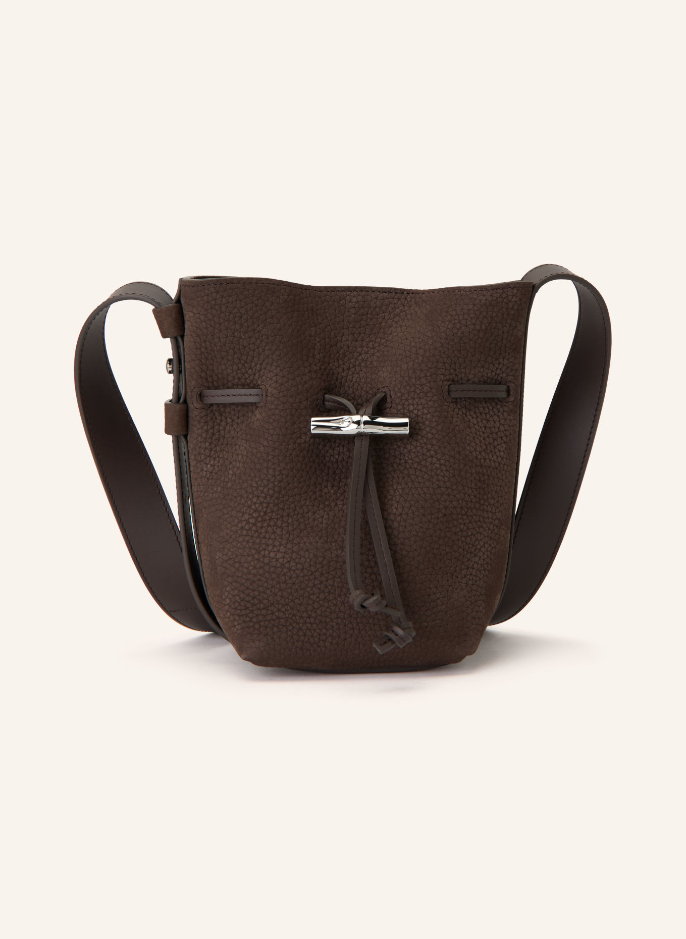 LONGCHAMP Väska LE ROSEAU SMALL: MÖRKBRUN / SILVER