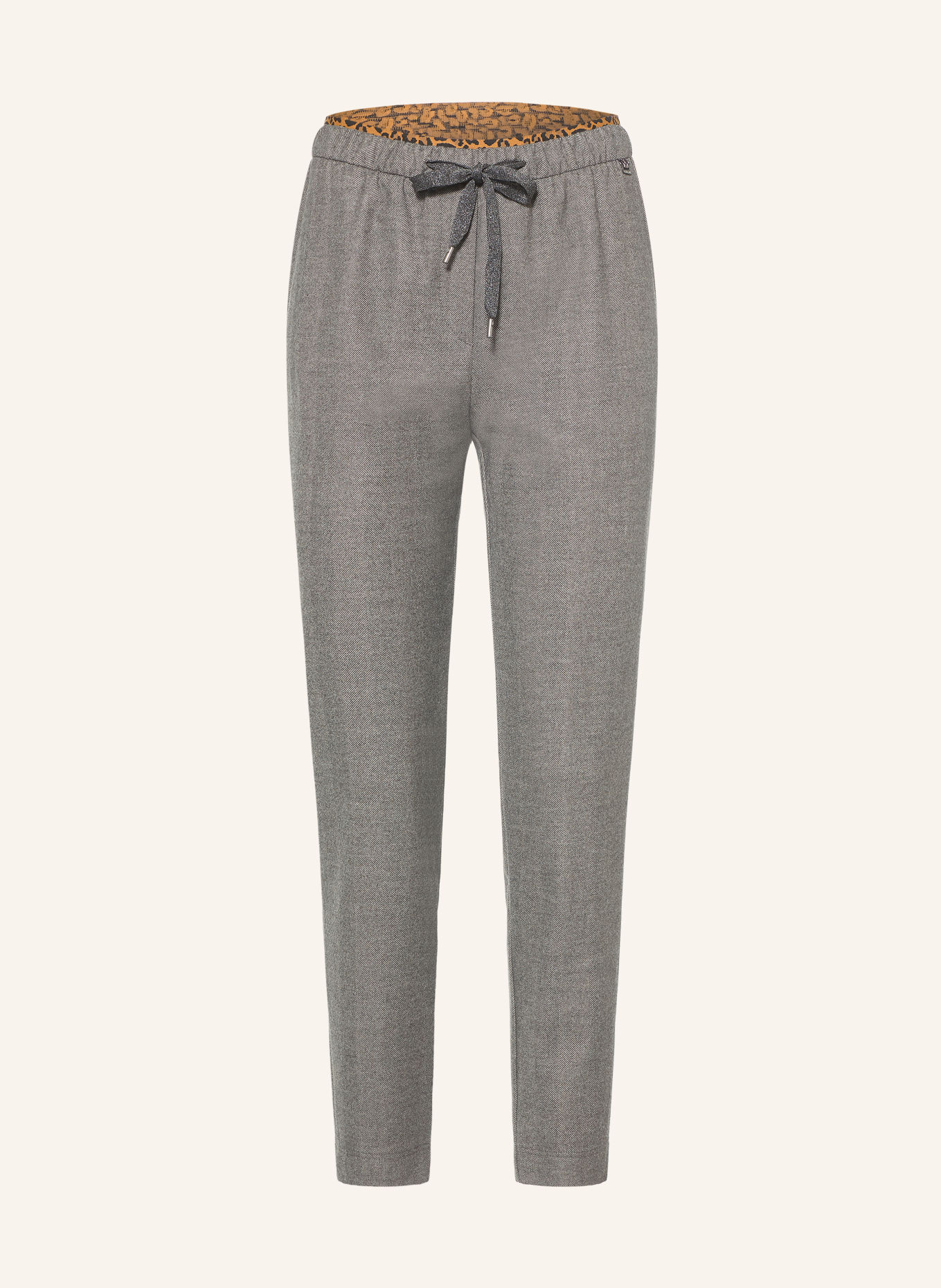 MARC CAIN Flanellen broek RHODOS in joggingstijl: 662 driftwood