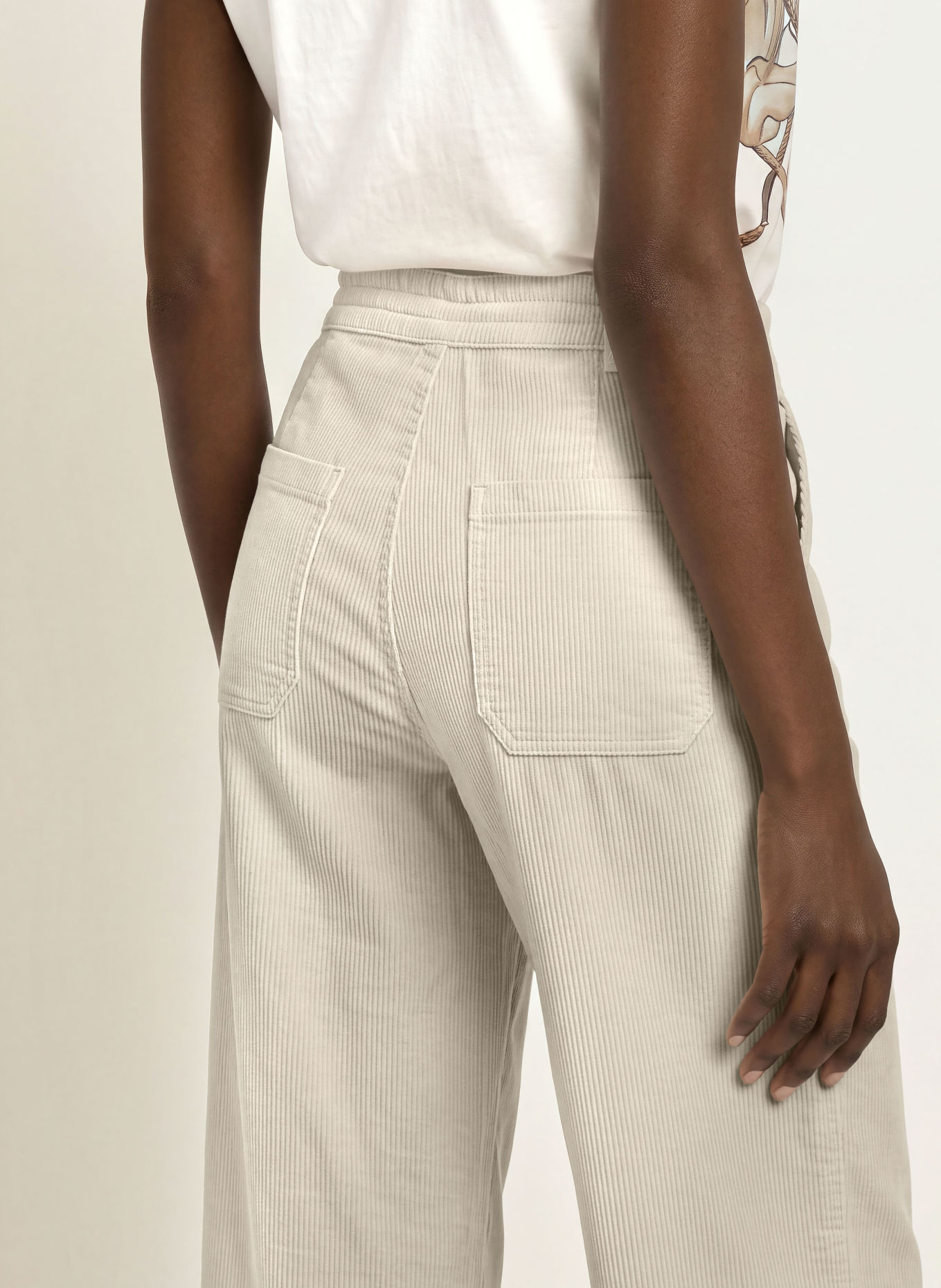 MARC CAIN Marlene-byxor WARRI i corduroy: 182 smoke