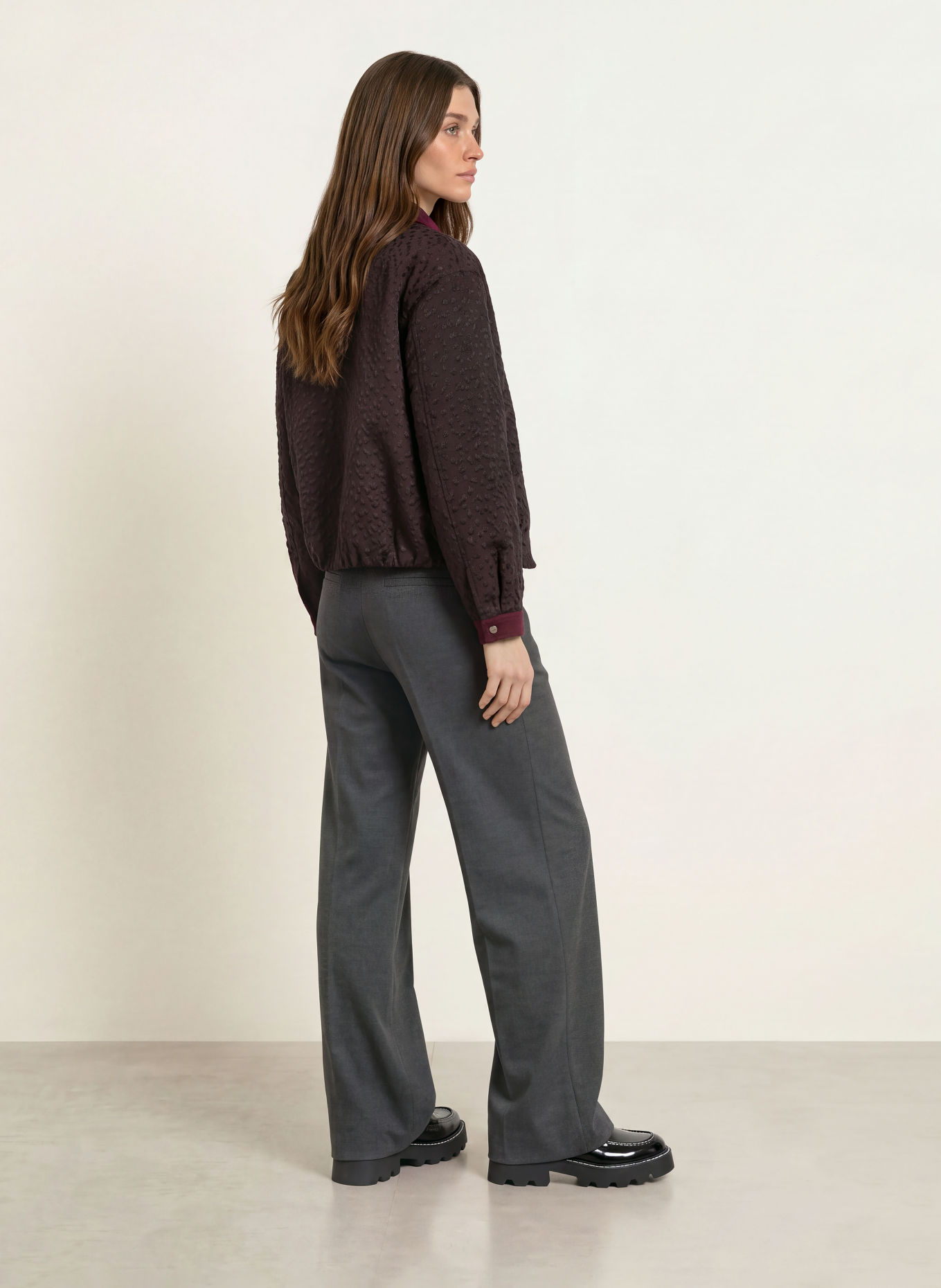 MARC CAIN Marlene-broek WASHINGTON van flanel: 900 black new