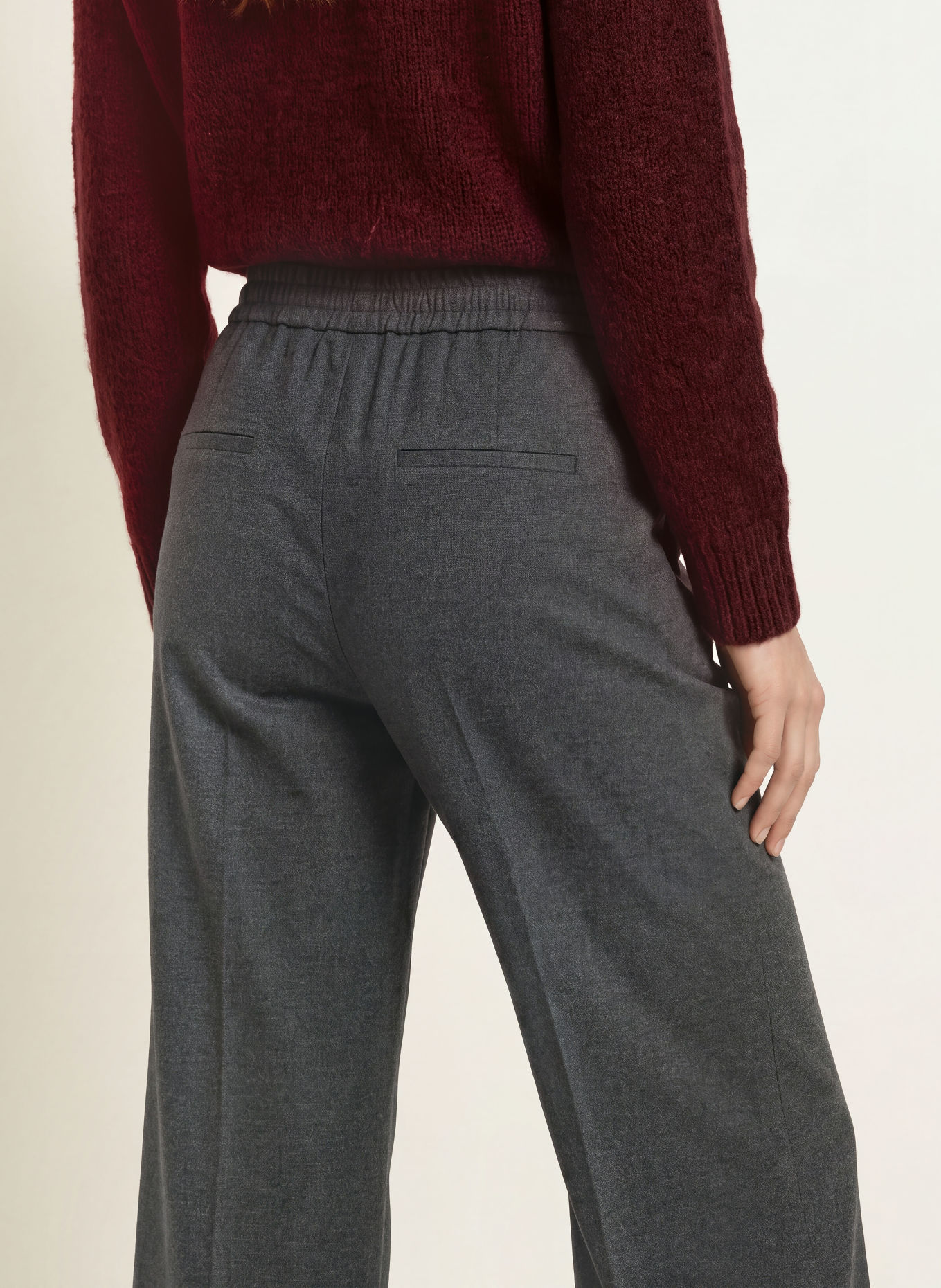 MARC CAIN Marlene-broek WASHINGTON van flanel: 900 black new