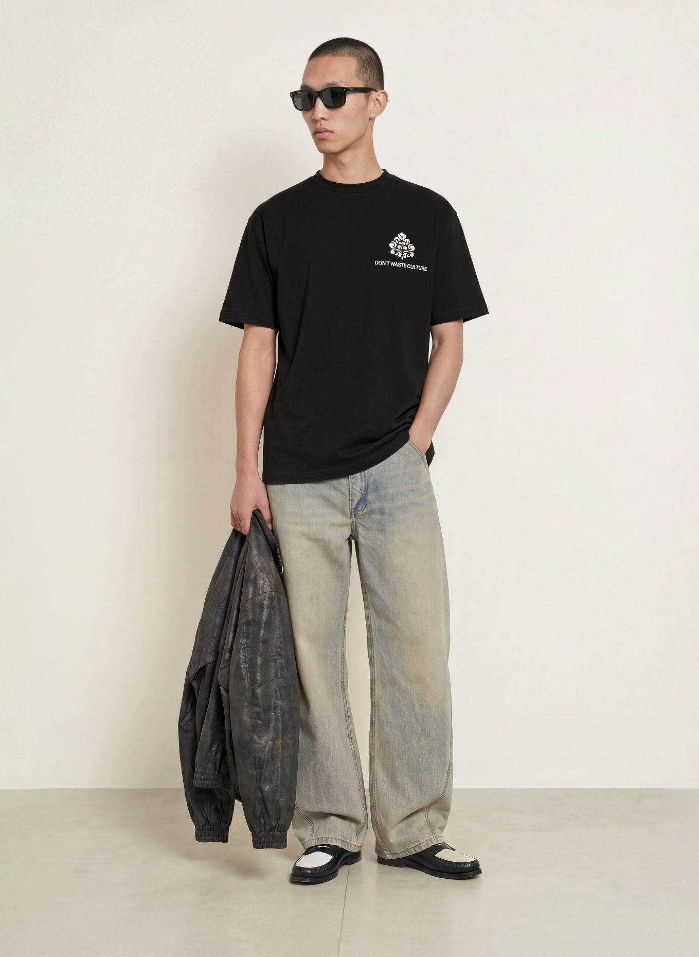 don't waste culture T-Shirt AZEMARI: SCHWARZ