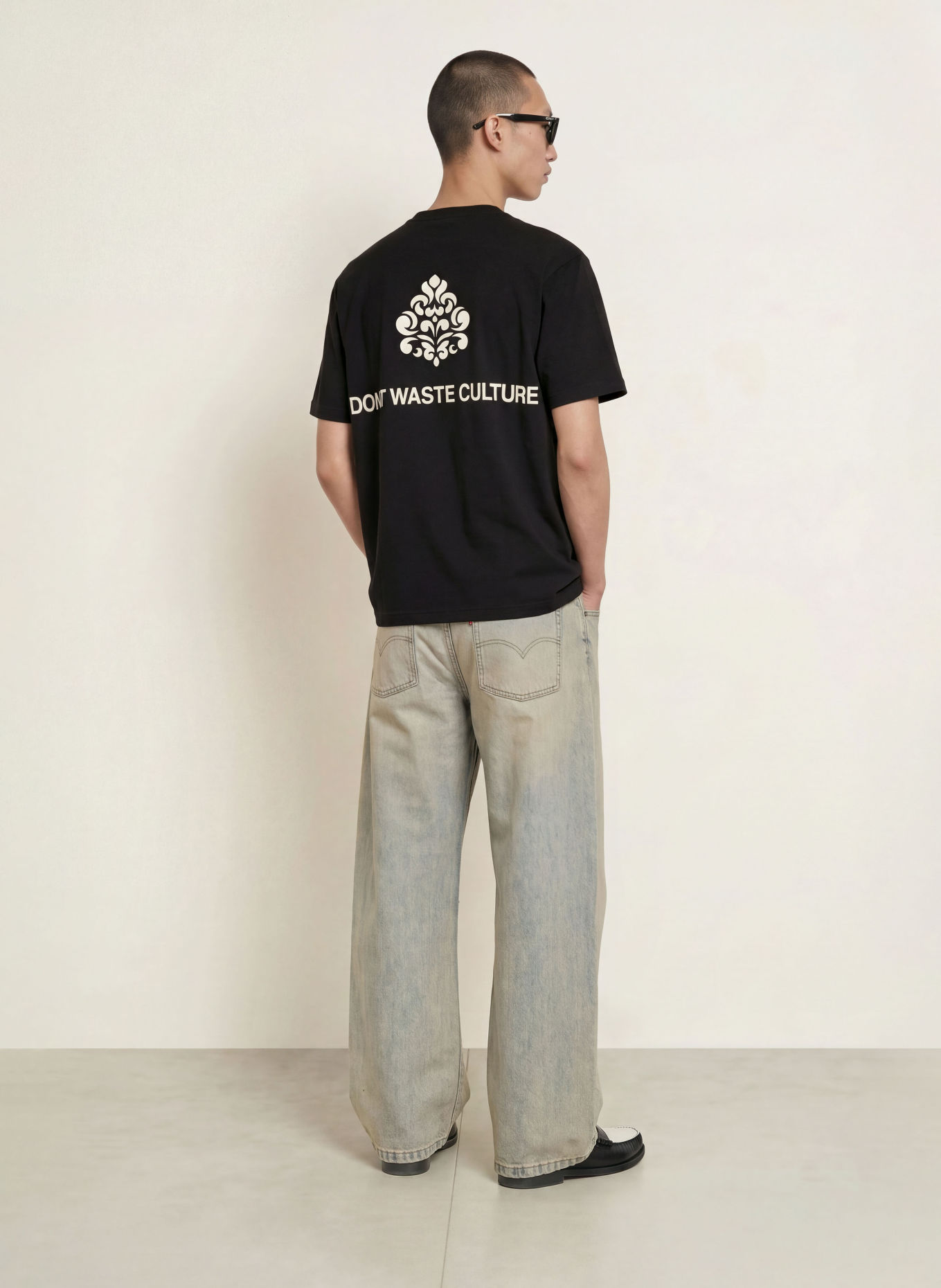 don't waste culture T-Shirt AZEMARI: SCHWARZ
