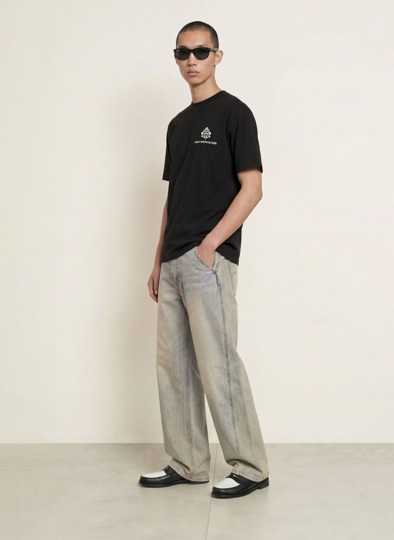 don't waste culture T-Shirt AZEMARI: SCHWARZ