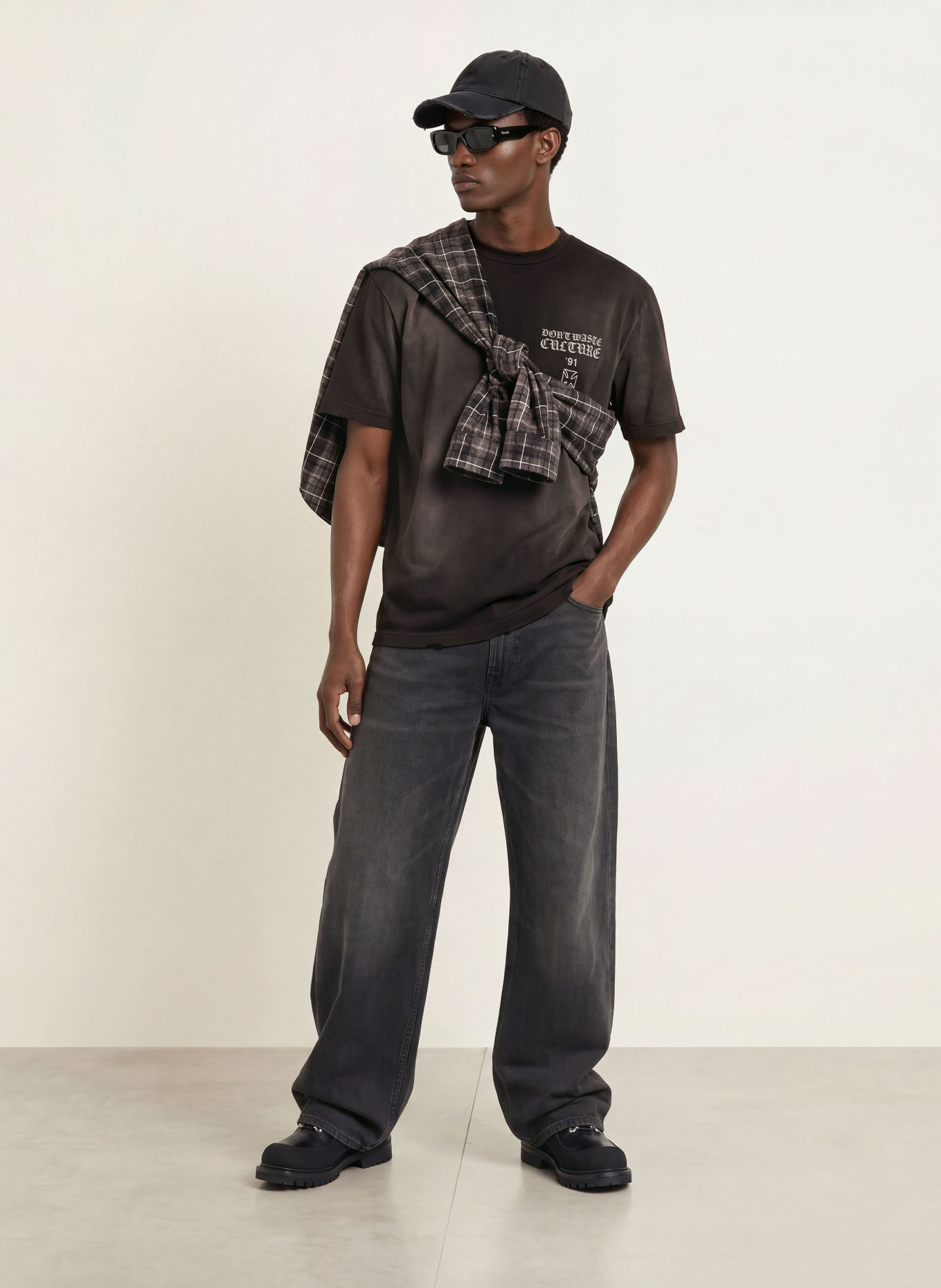 don't waste culture T-Shirt THUNDER: SCHWARZ