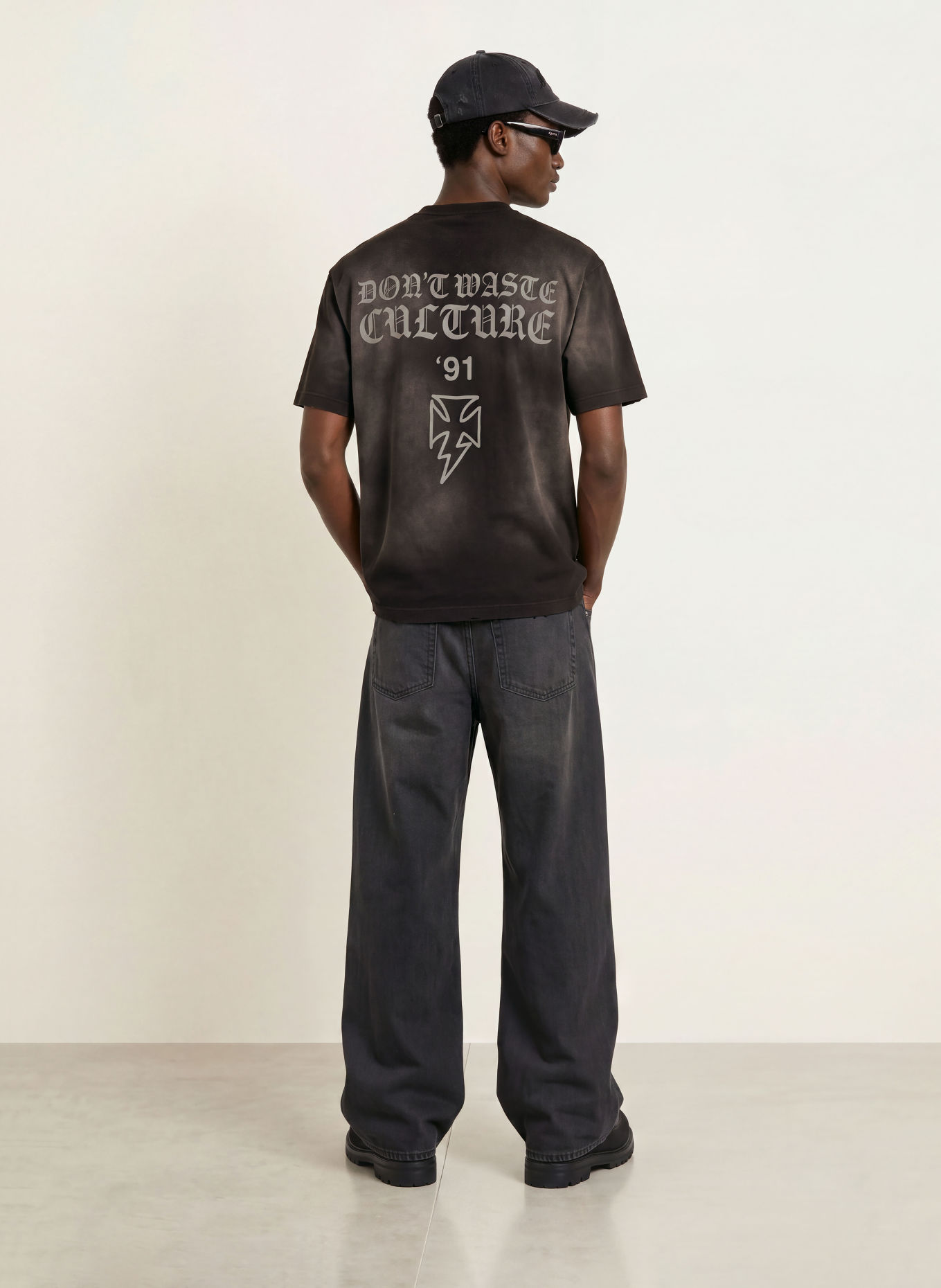 don't waste culture T-Shirt THUNDER: SCHWARZ