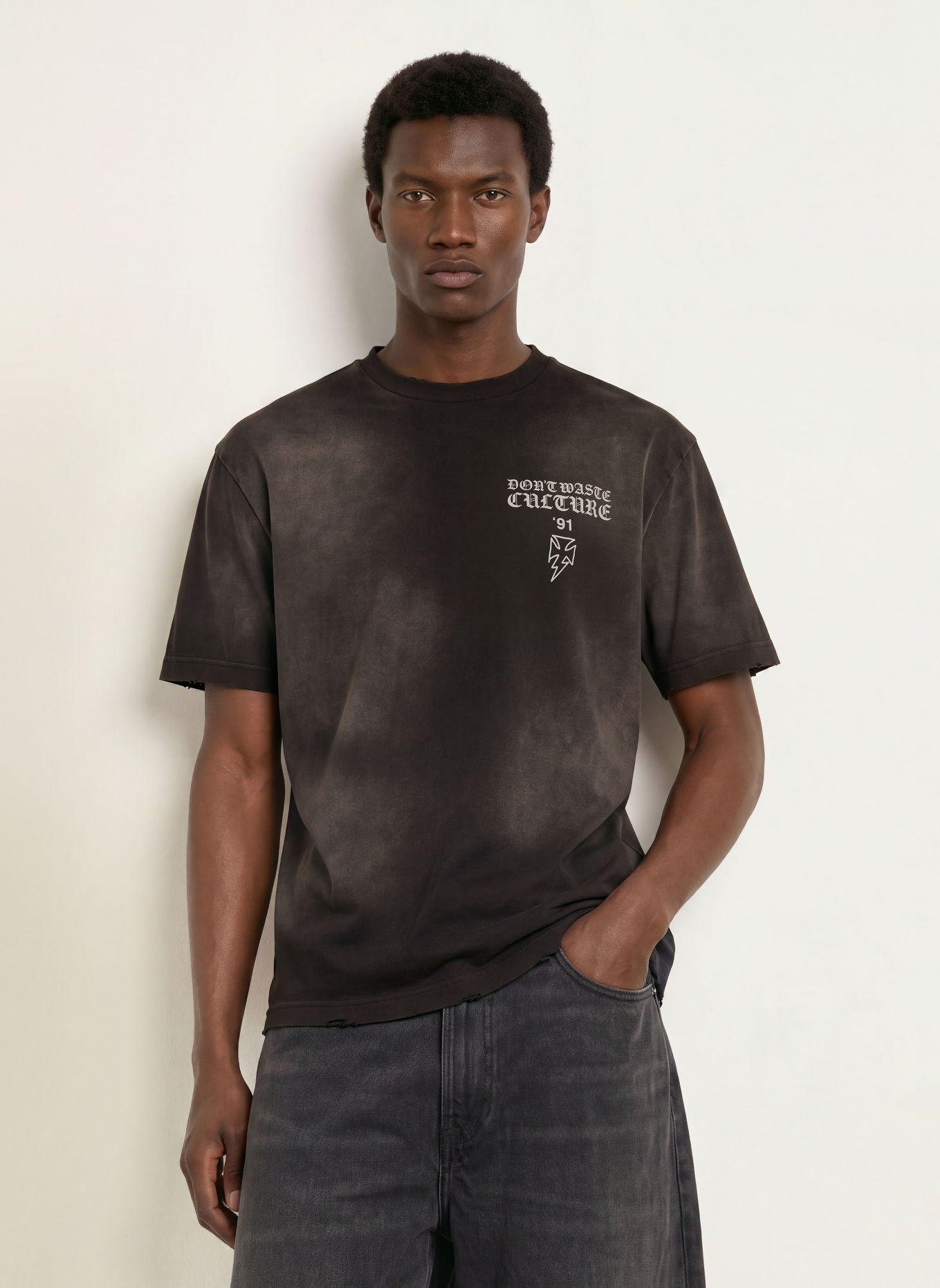 don't waste culture T-Shirt THUNDER: SCHWARZ
