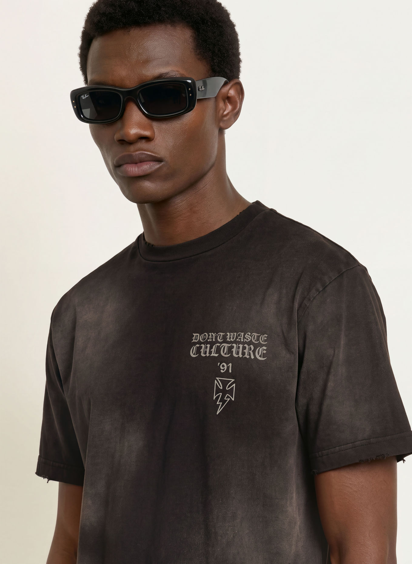 don't waste culture T-Shirt THUNDER: SCHWARZ