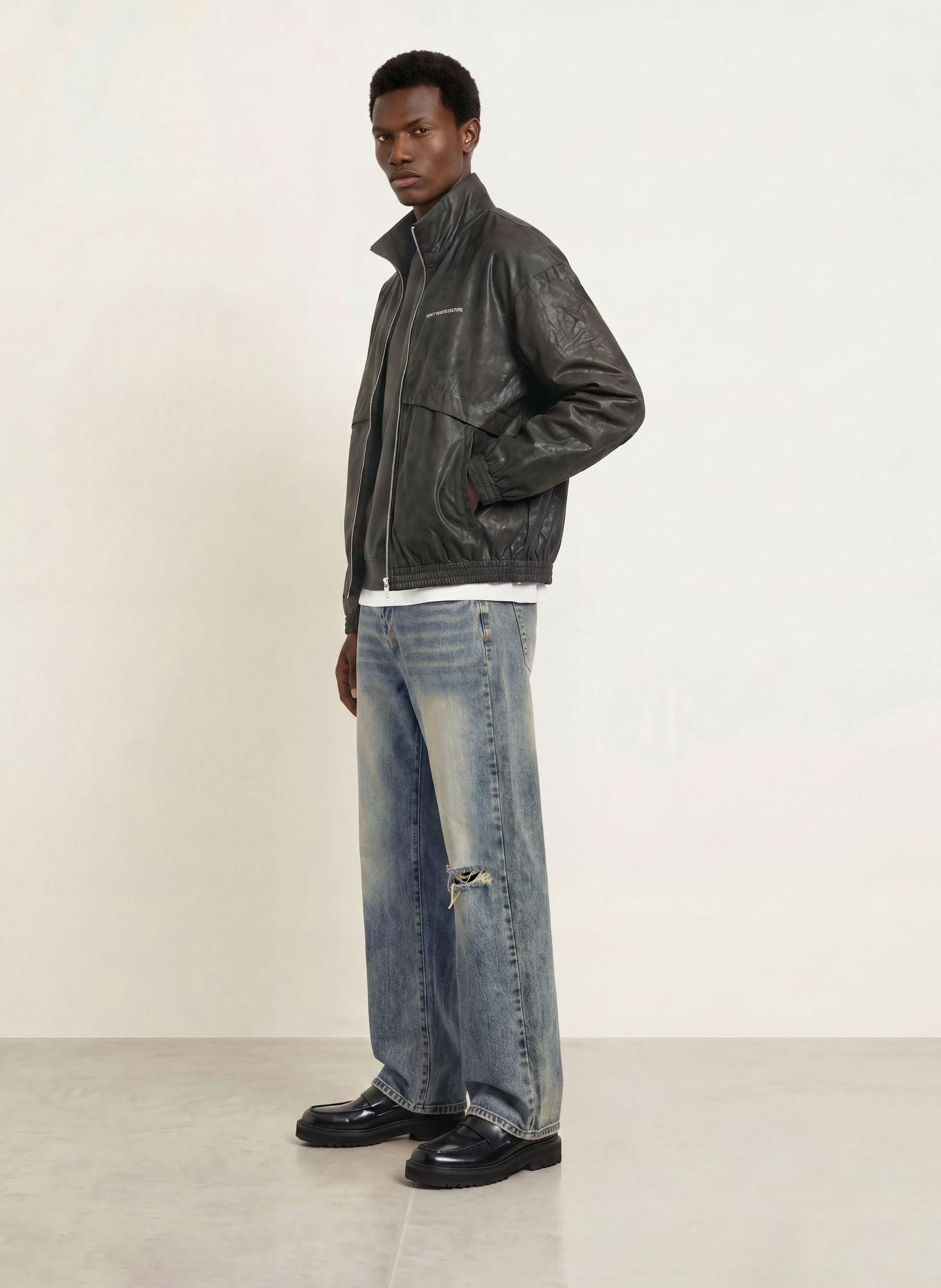 don't waste culture Destroyed Jeans RAFI Regular Fit: 1275 Dark Pale