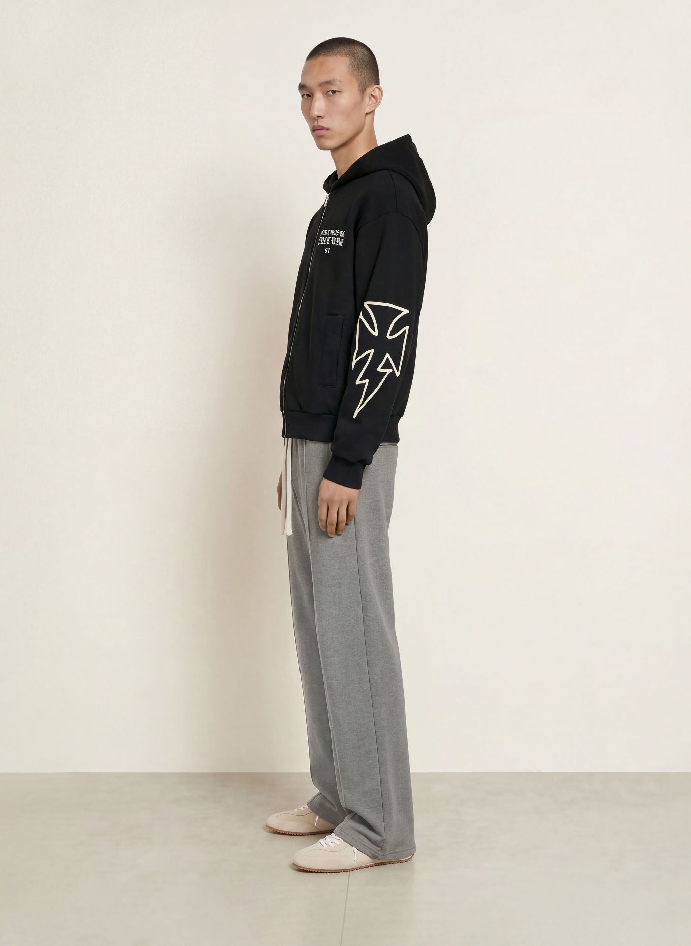 don't waste culture Sweatpants LINO: GRAU