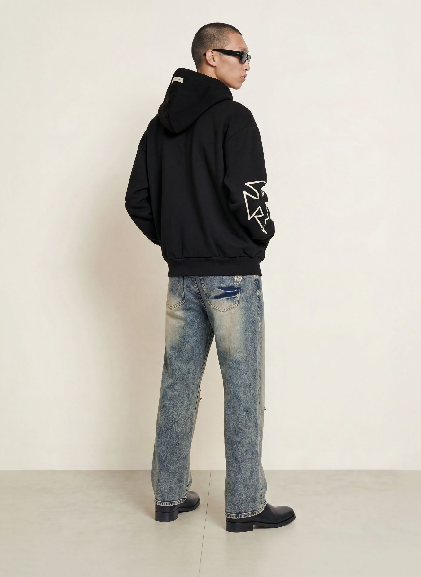 don't waste culture Sweatjacke VELO: SCHWARZ