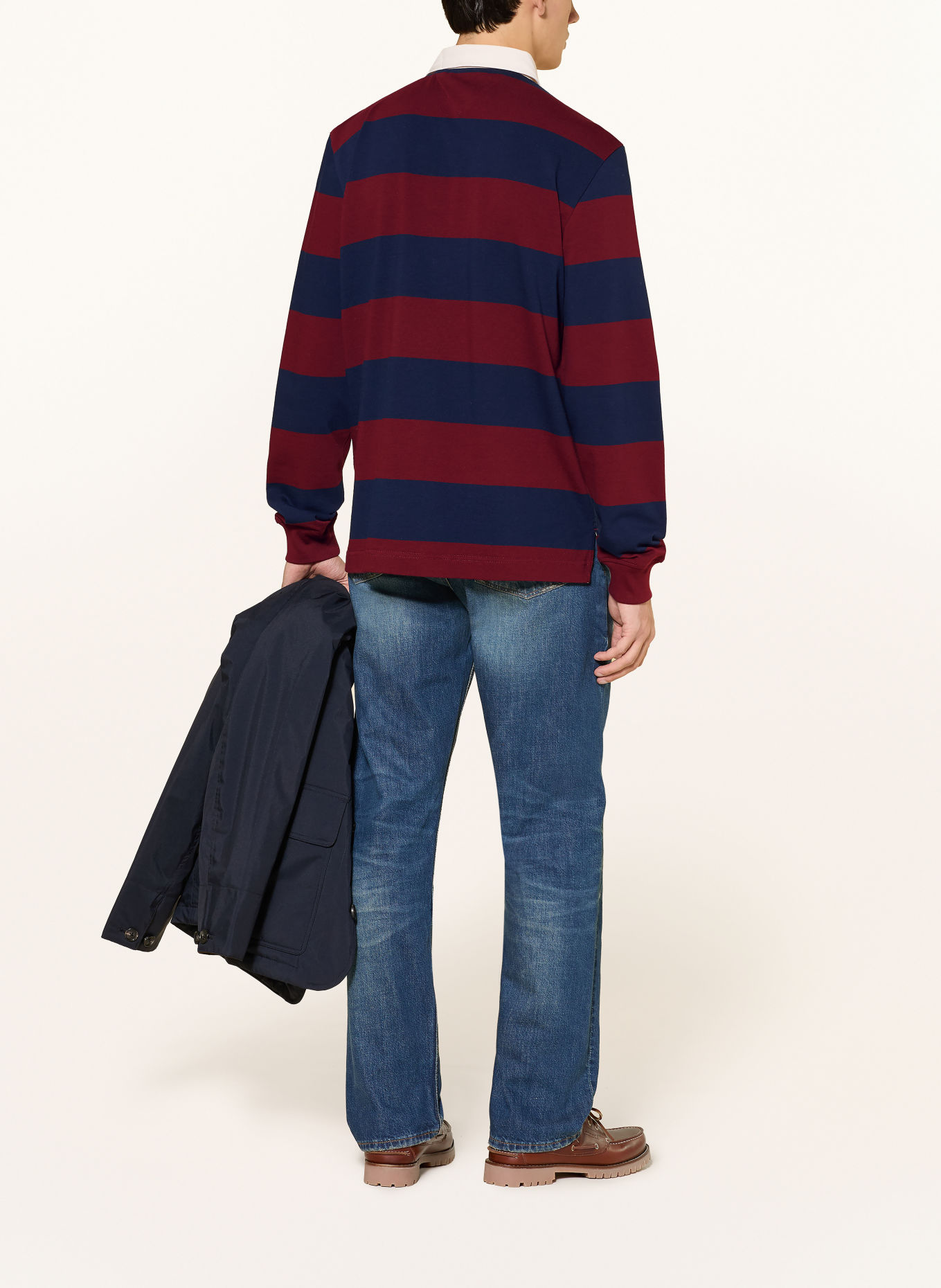 TOMMY HILFIGER Rugbyshirt: DONKERROOD / DONKERBLAUW