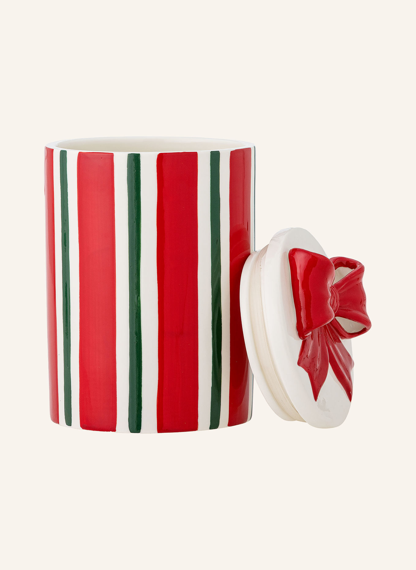 Bloomingville MARNIA Storage container: RED / DARK GREEN / WHITE