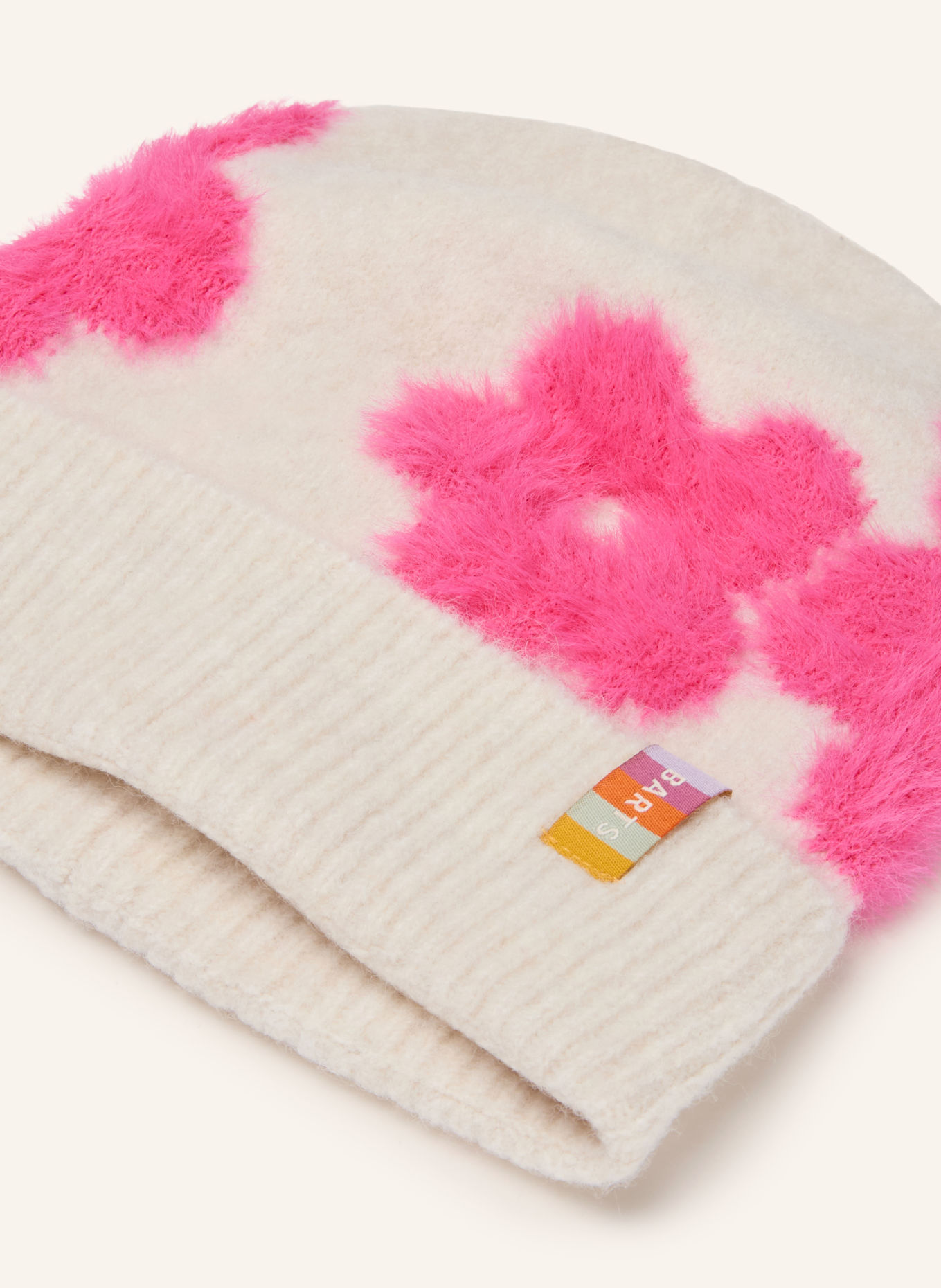 Barts CRISSIE Hat: CREAM / NEON PINK