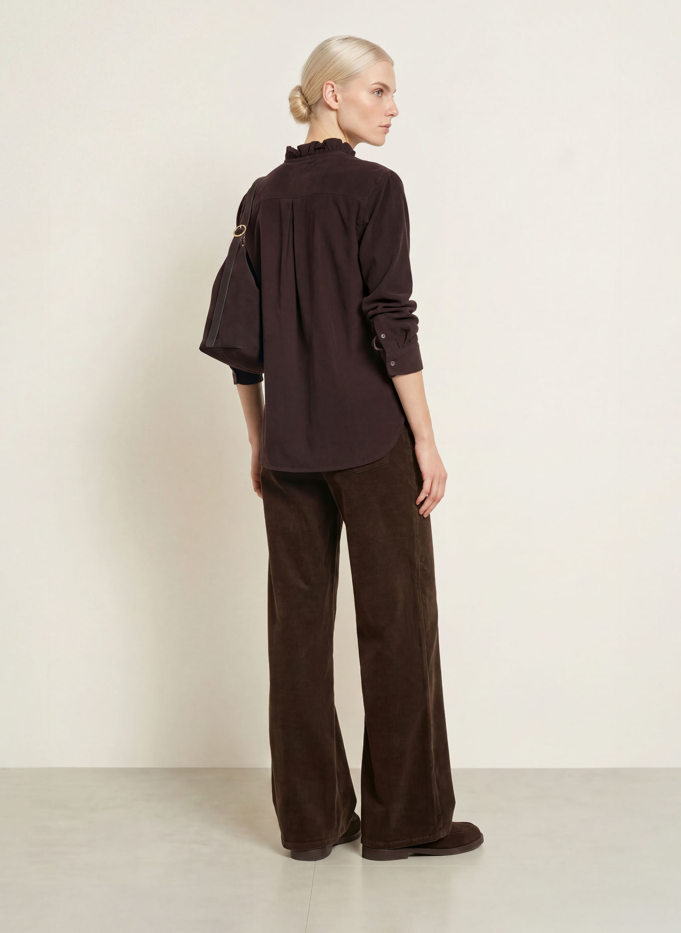 TONNO & PANNA Corduroy blouse: DARK BROWN