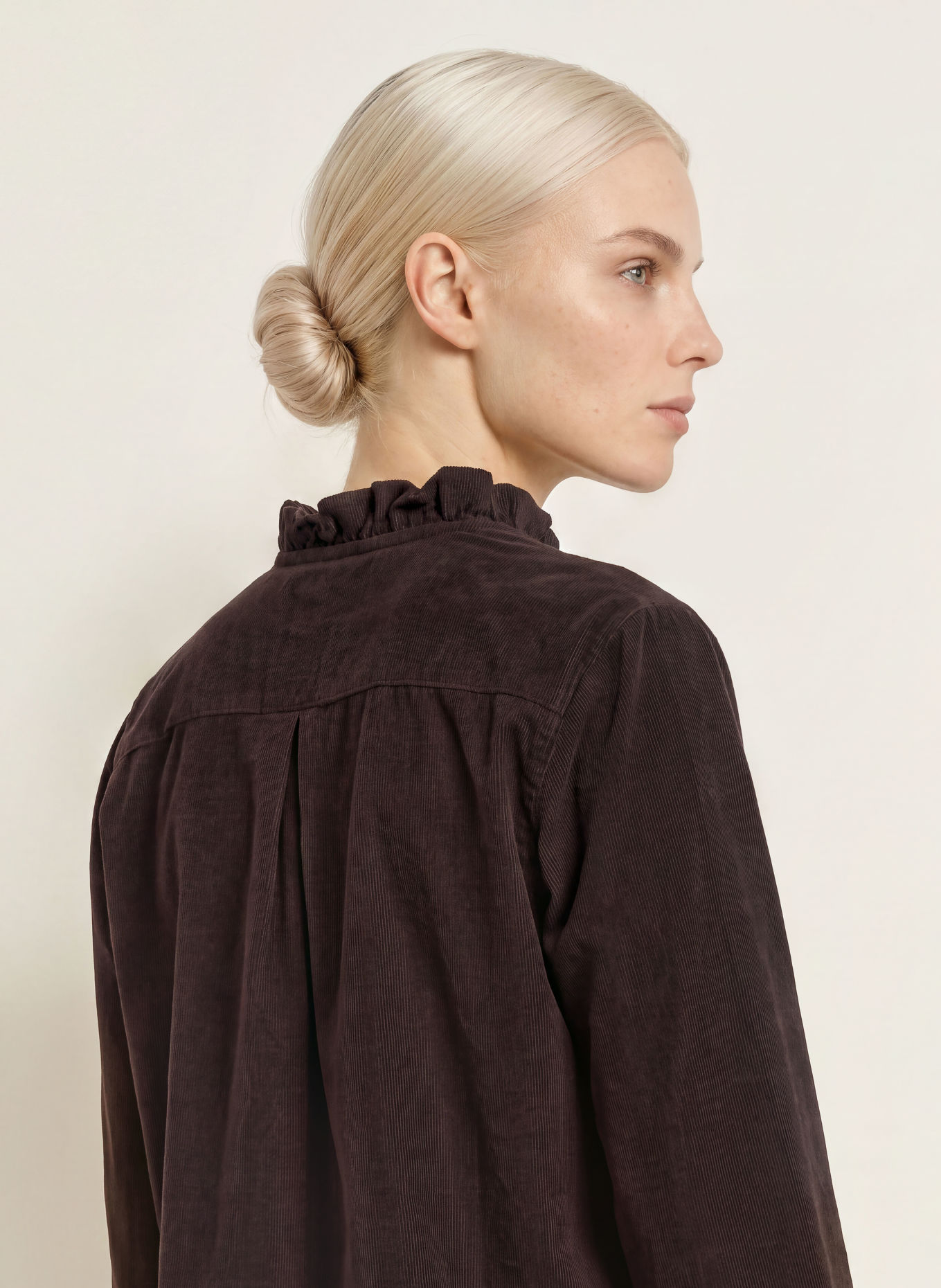 TONNO & PANNA Corduroy blouse: DARK BROWN