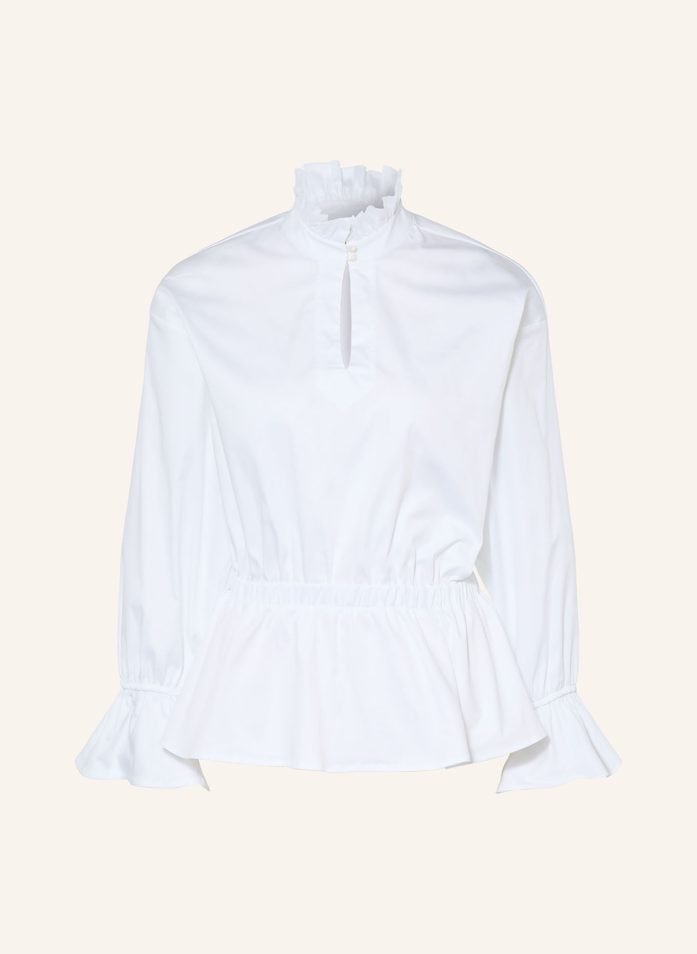 TONNO & PANNA Ruffled Shirt Blouse: WHITE