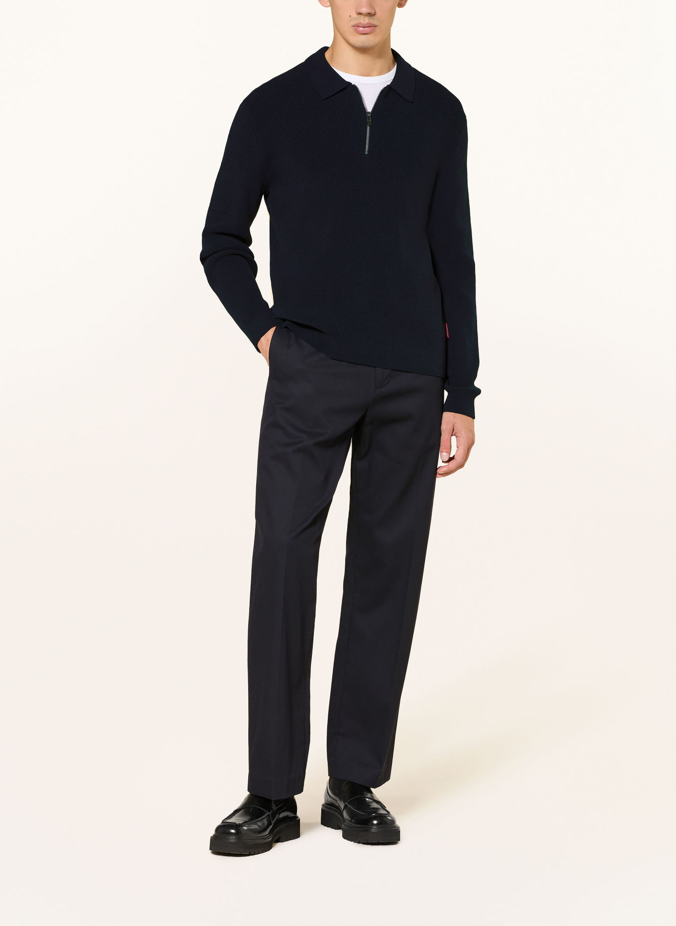 JOOP! JEANS Strick-Poloshirt CHILESCO: DUNKELBLAU