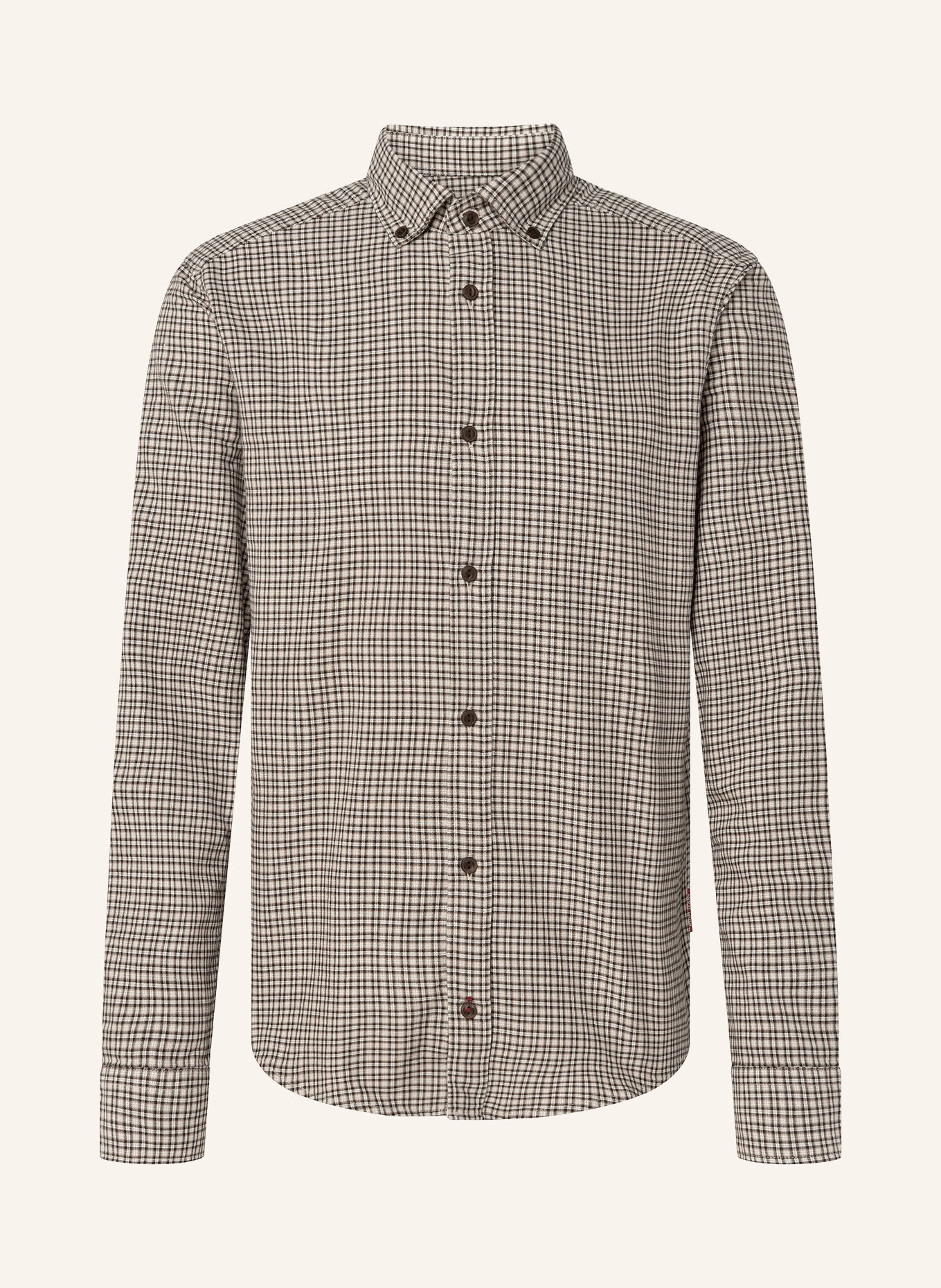 JOOP! JEANS HELI Comfort Fit Shirt: BROWN / WHITE