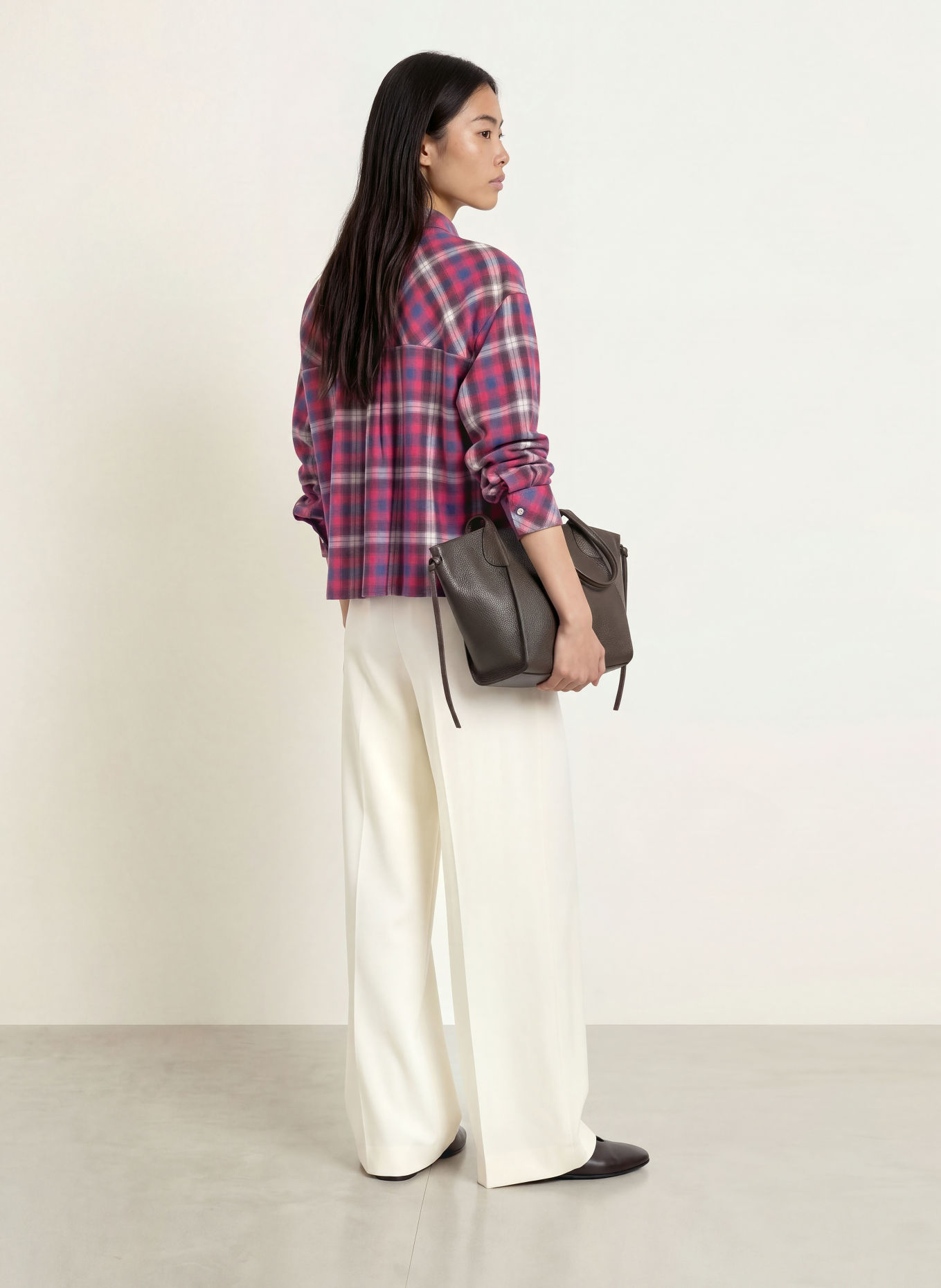 TONNO & PANNA Hemdbluse aus Flanell: PINK / BLAU / WEISS