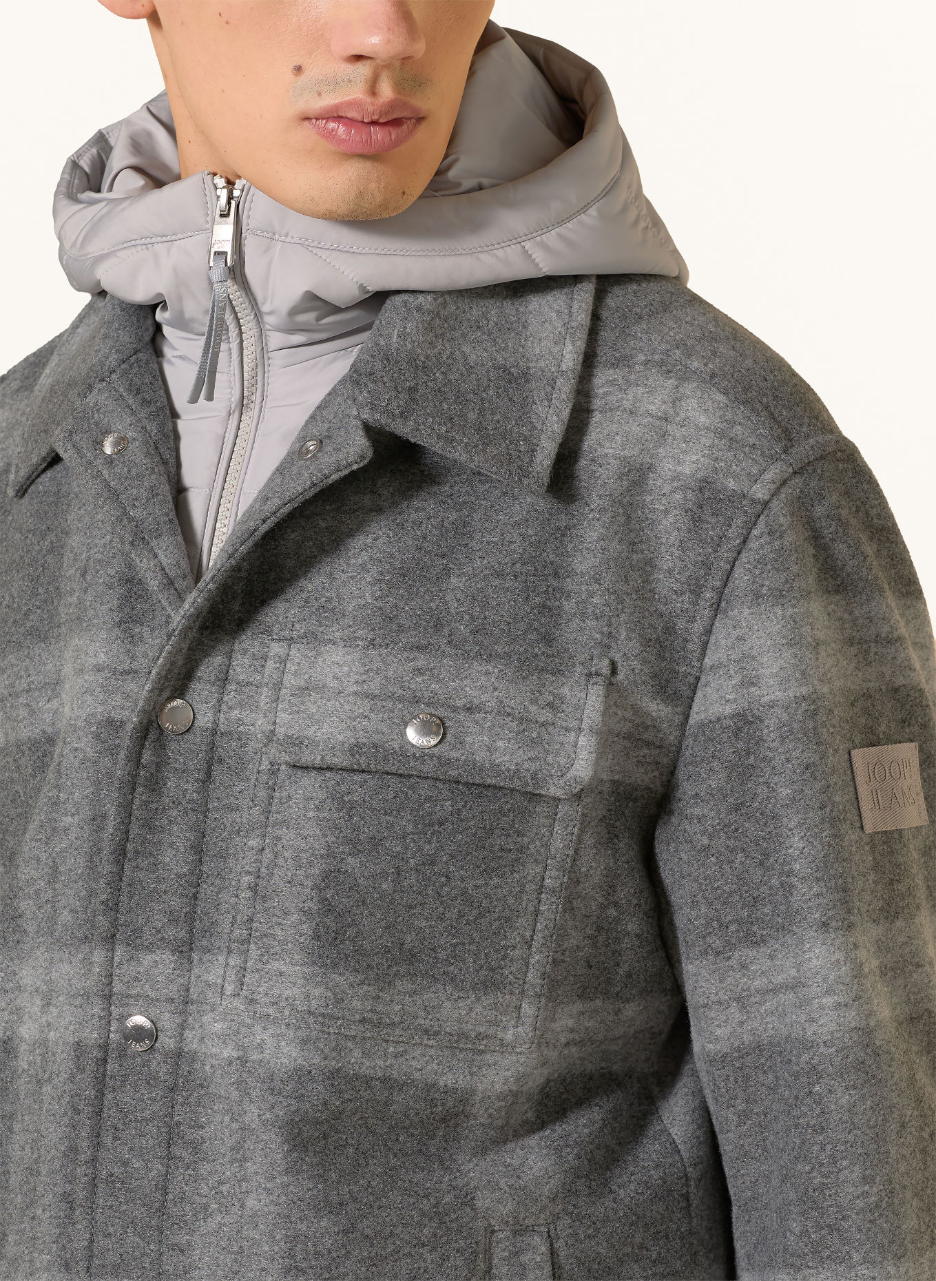 JOOP! JEANS Jachetă BARFORD: GRI / GRI DESCHIS