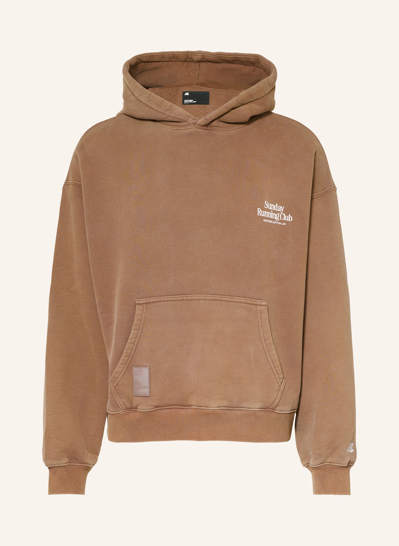 another COTTON LAB Hoodie: HELLBRAUN / WEISS