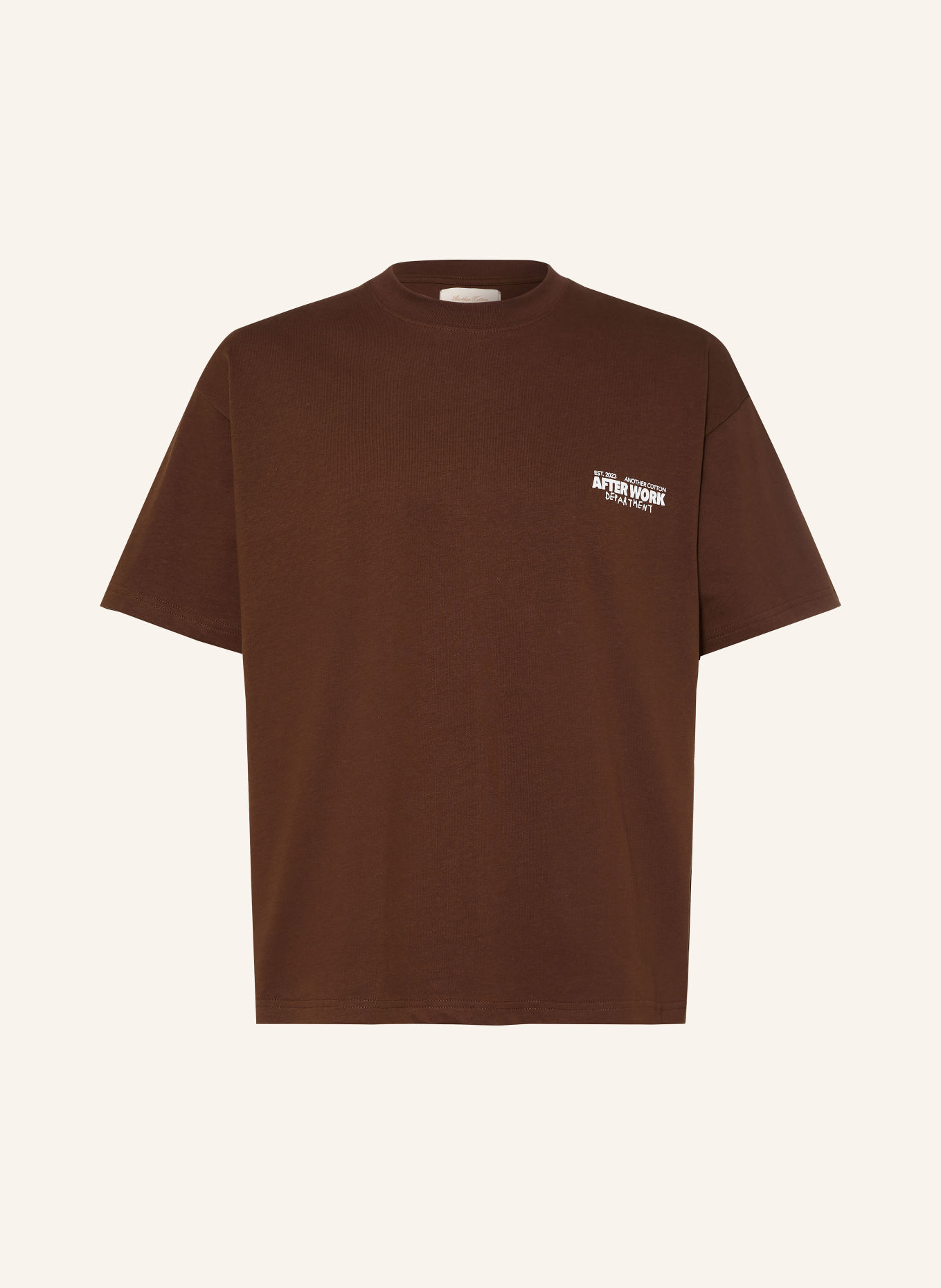 another COTTON LAB T-Shirt AFTERWORK: DUNKELBRAUN