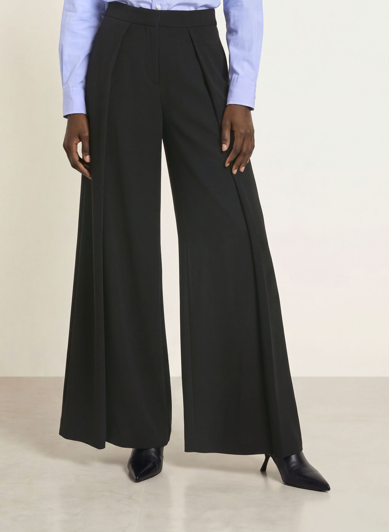 RAFFAELLO ROSSI LENE Wide-leg trousers: BLACK