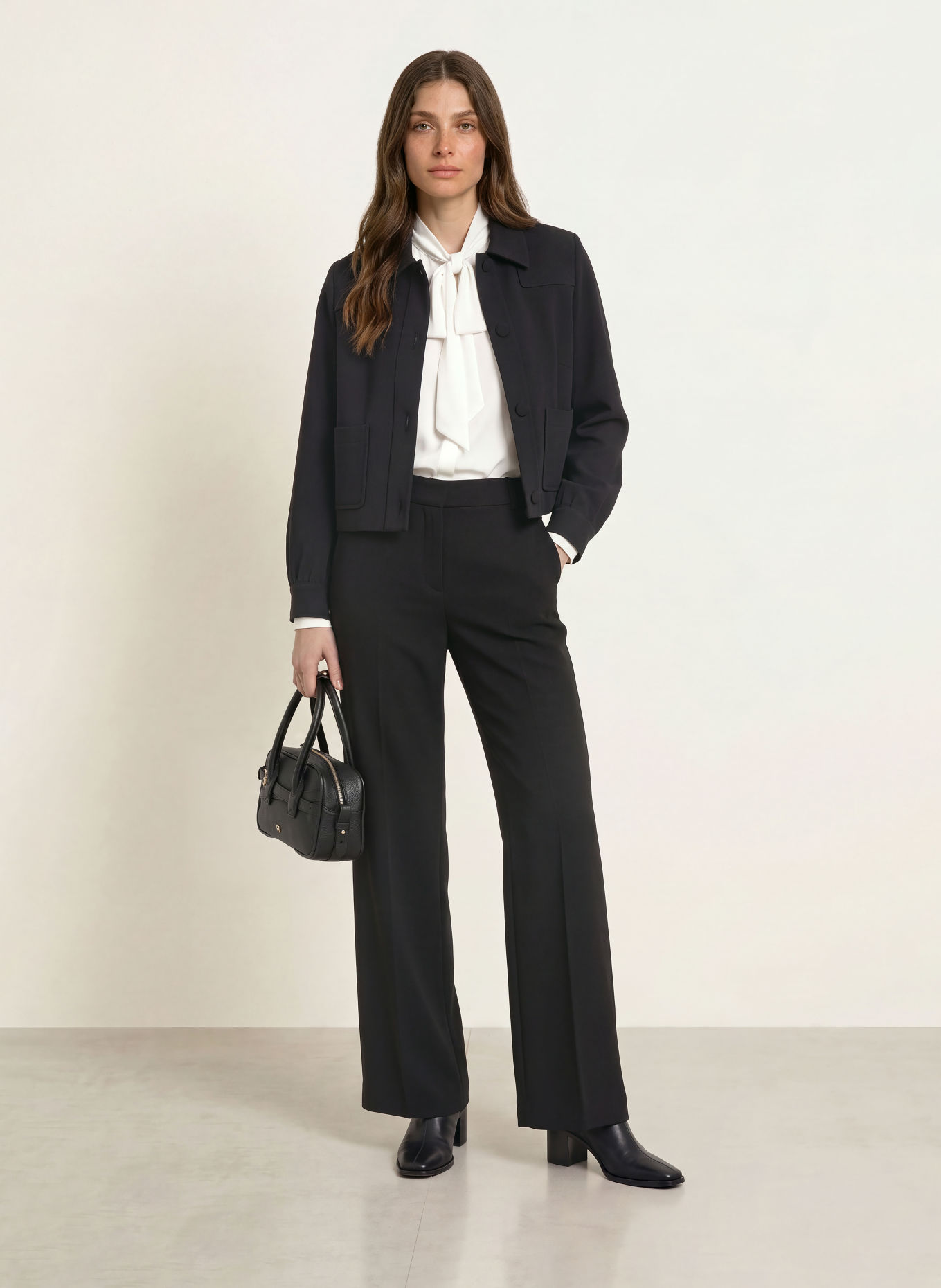 RAFFAELLO ROSSI MILARA Wide-leg trousers: BLACK