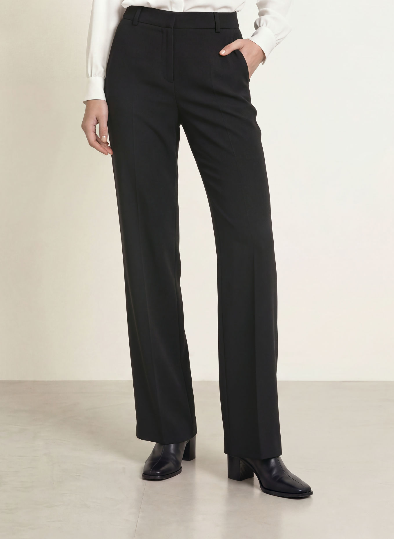 RAFFAELLO ROSSI MILARA Wide-leg trousers: BLACK