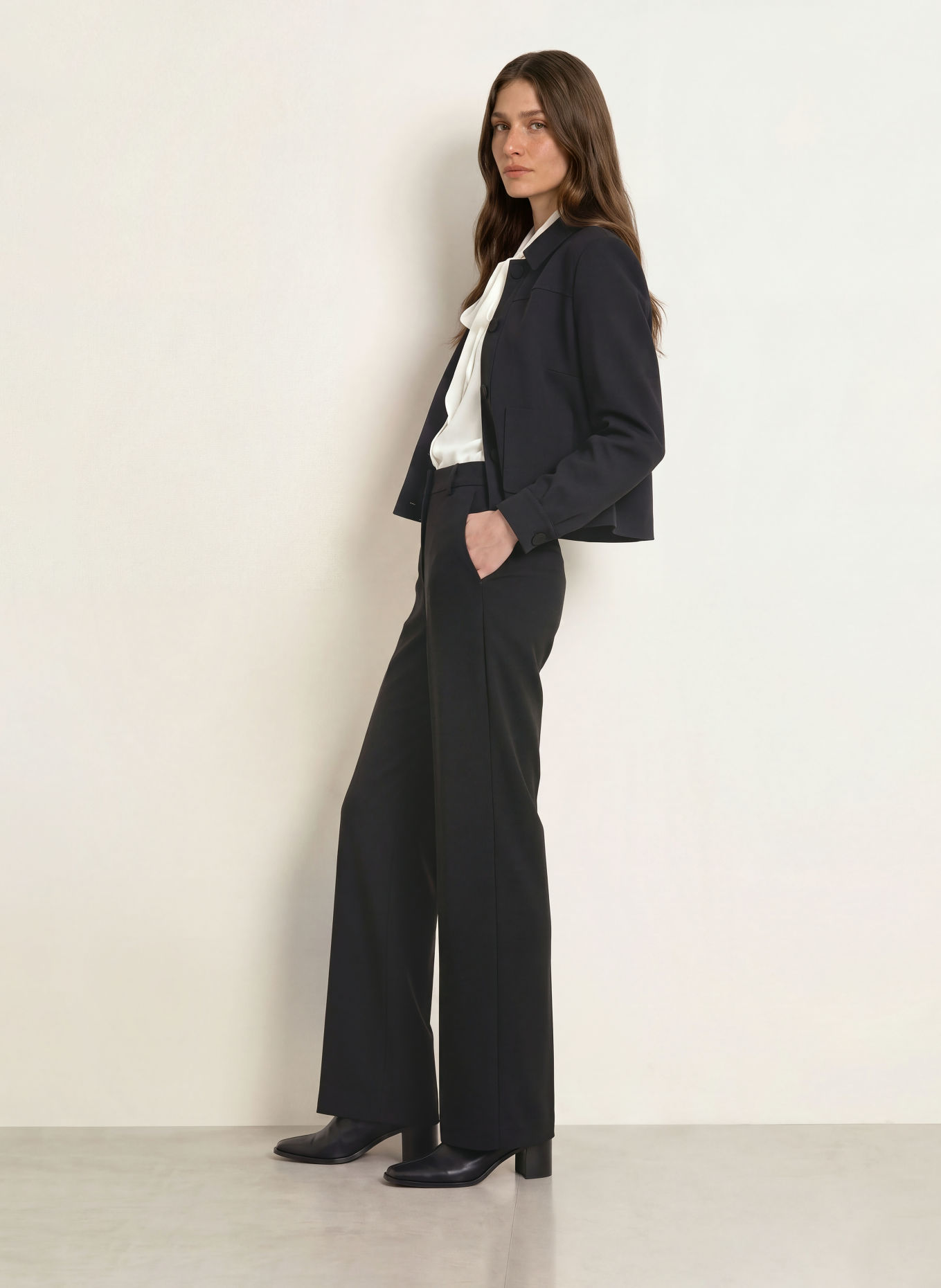 RAFFAELLO ROSSI MILARA Wide-leg trousers: BLACK