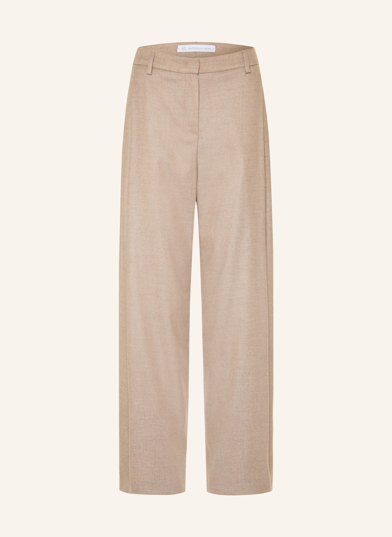 RAFFAELLO ROSSI FRAYA Flannel Wide-leg trousers: BEIGE