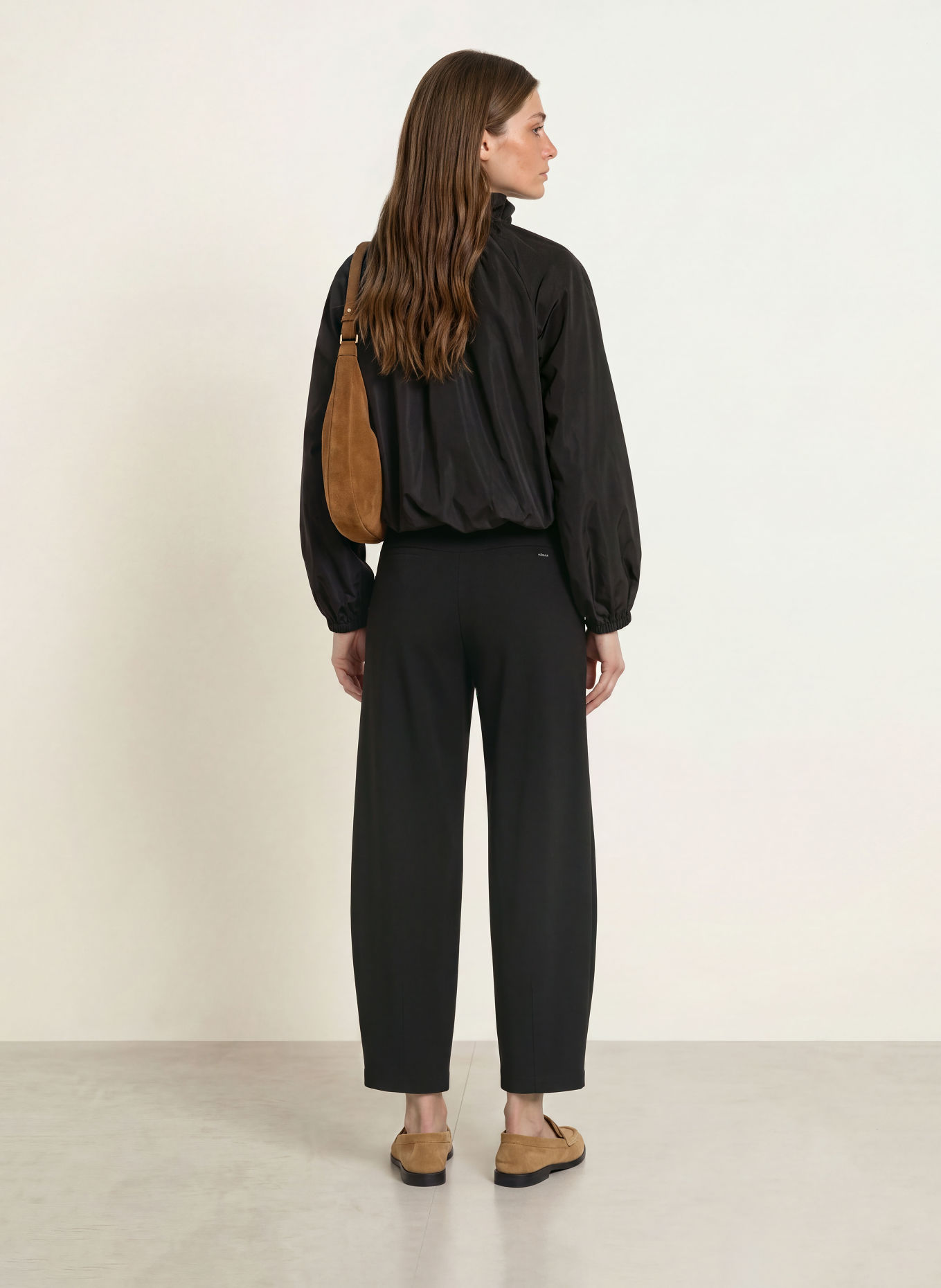 RAFFAELLO ROSSI PHIBI 7/8-length trousers: BLACK