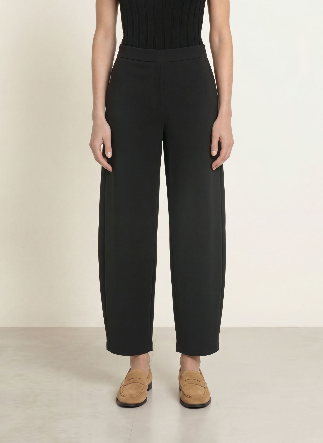 RAFFAELLO ROSSI PHIBI 7/8-length trousers: BLACK