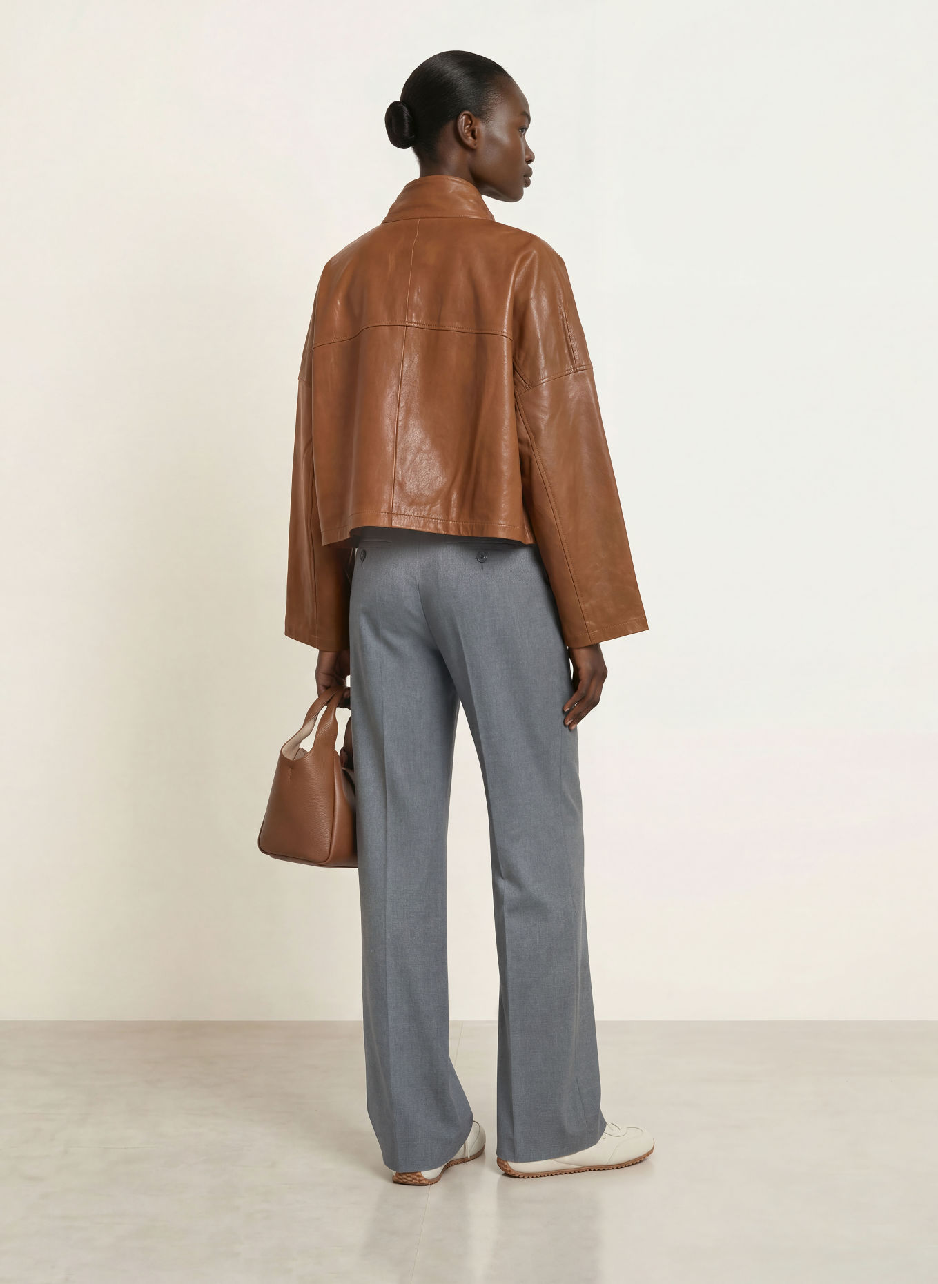RAFFAELLO ROSSI Marlenehose YVI aus Flanell: GRAU