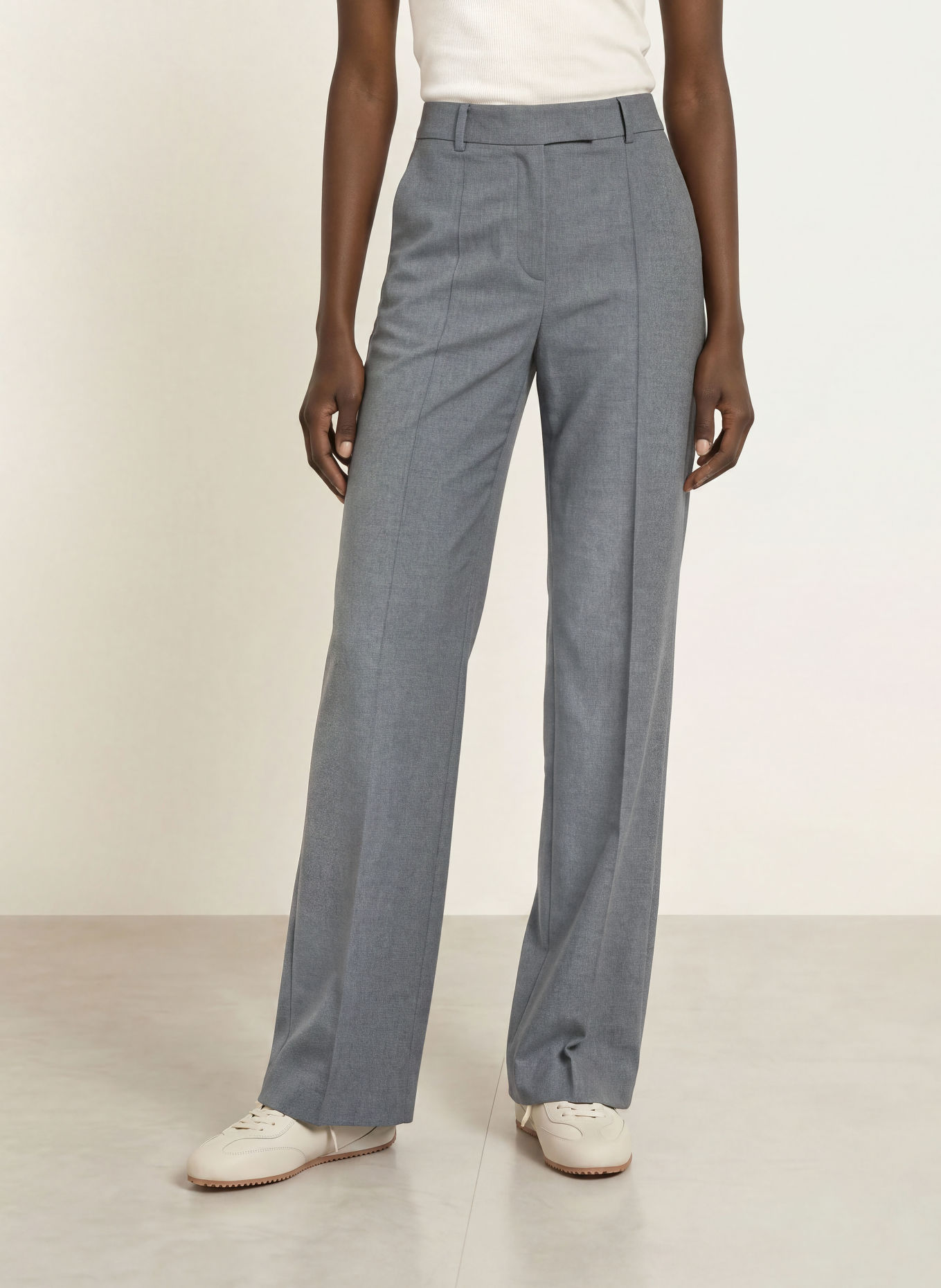RAFFAELLO ROSSI Marlenehose YVI aus Flanell: GRAU