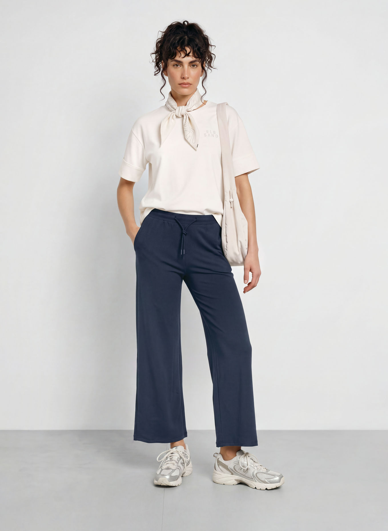ELBSAND JUNO T-shirt: WHITE