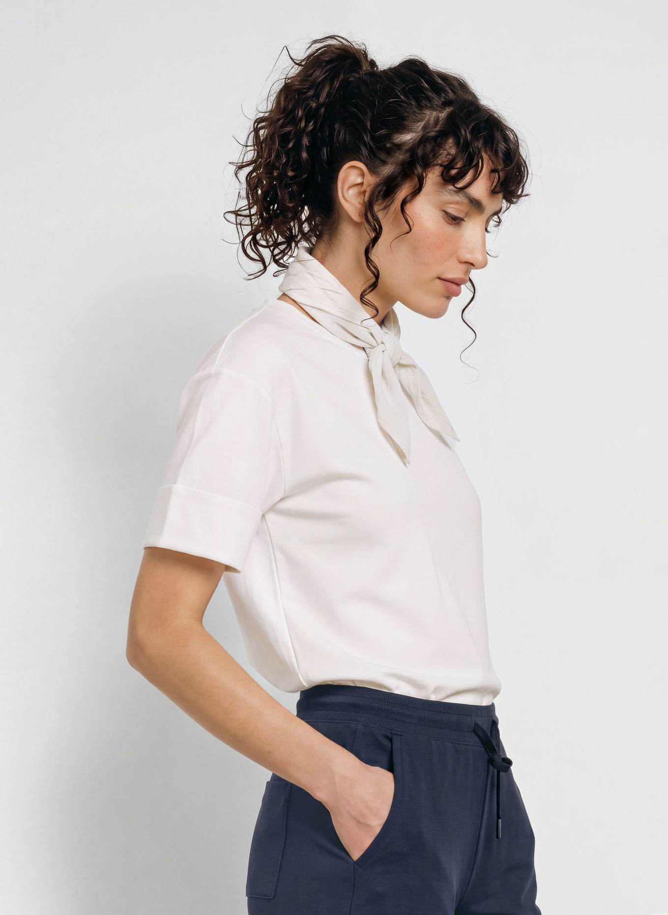 ELBSAND JUNO T-shirt: WHITE